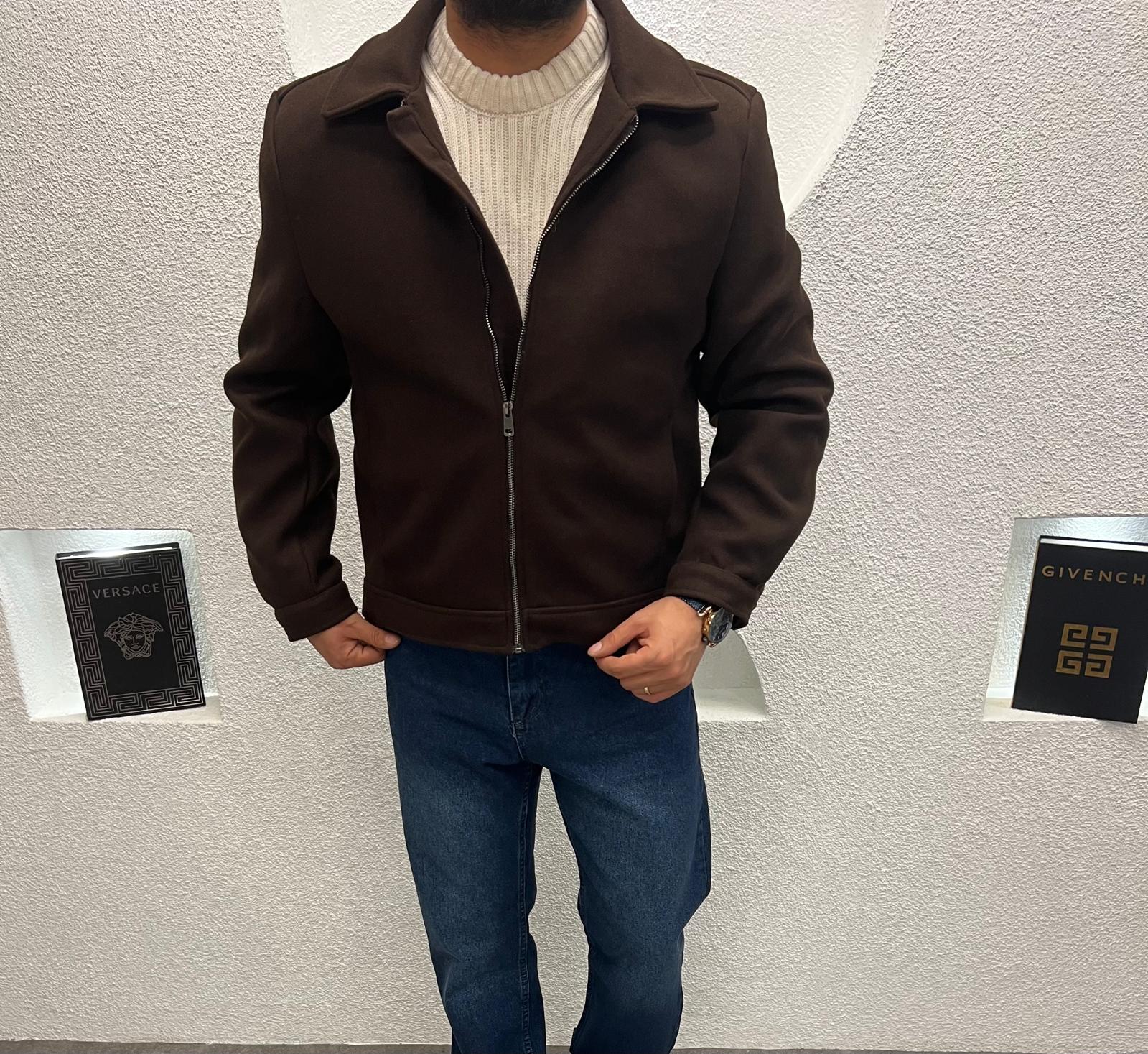 Erkek Kaşe Fermuarlı Mont/Ceket 