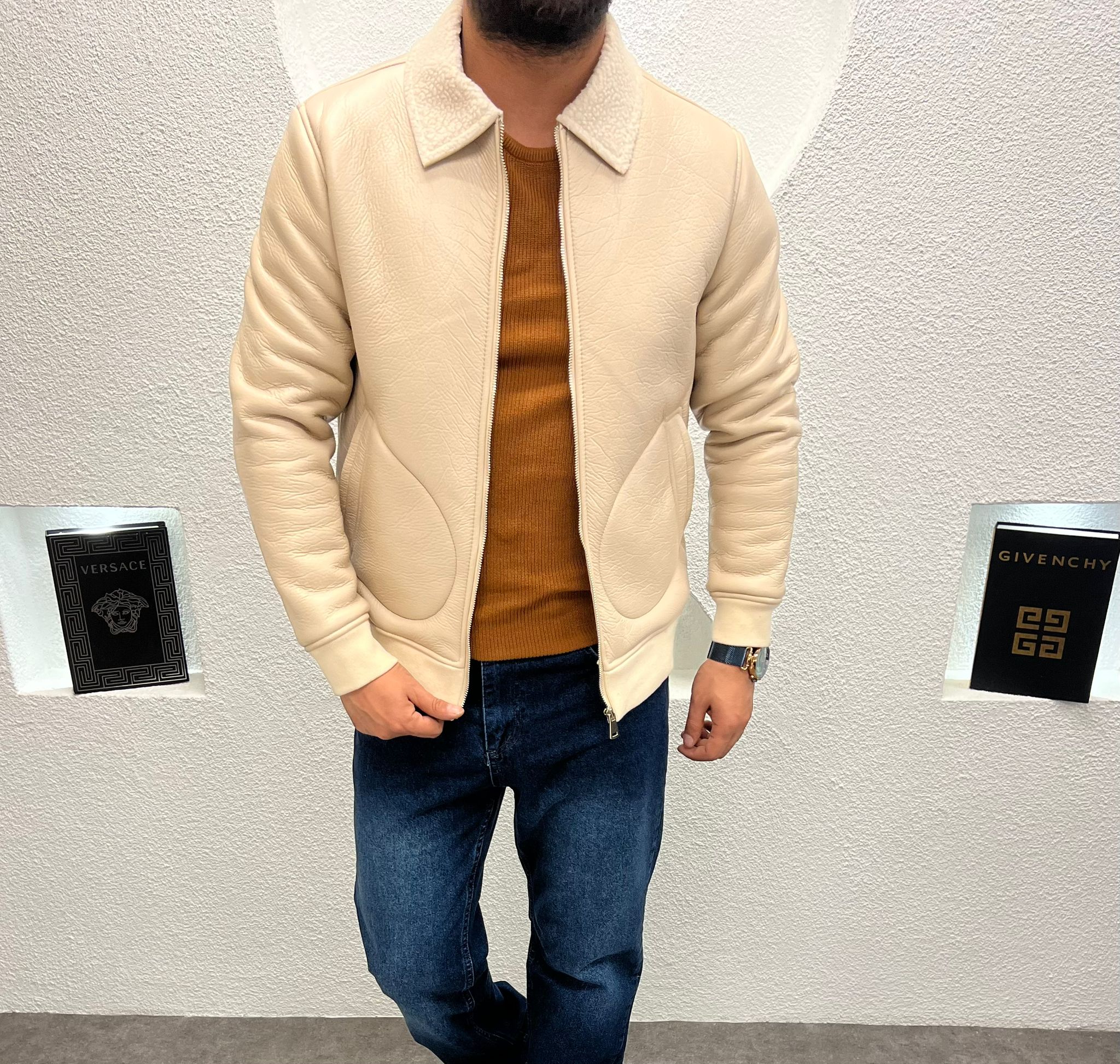 Erkek Napa Deri Kürklü Premium Kışlık Mont ( CB 2059 )