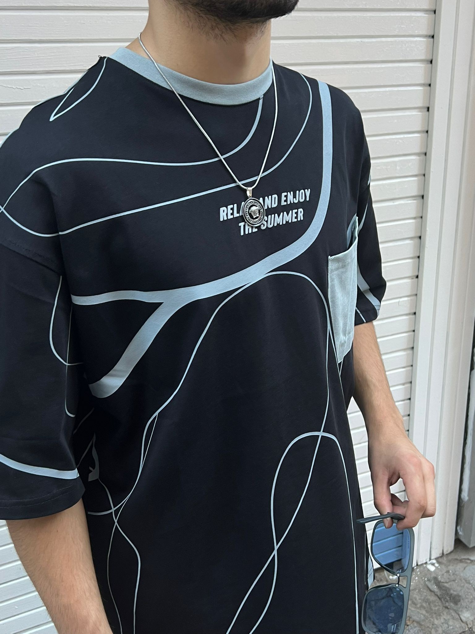 Baskılı Oversize Cepli Model T-shirt ( CHOO JACE )