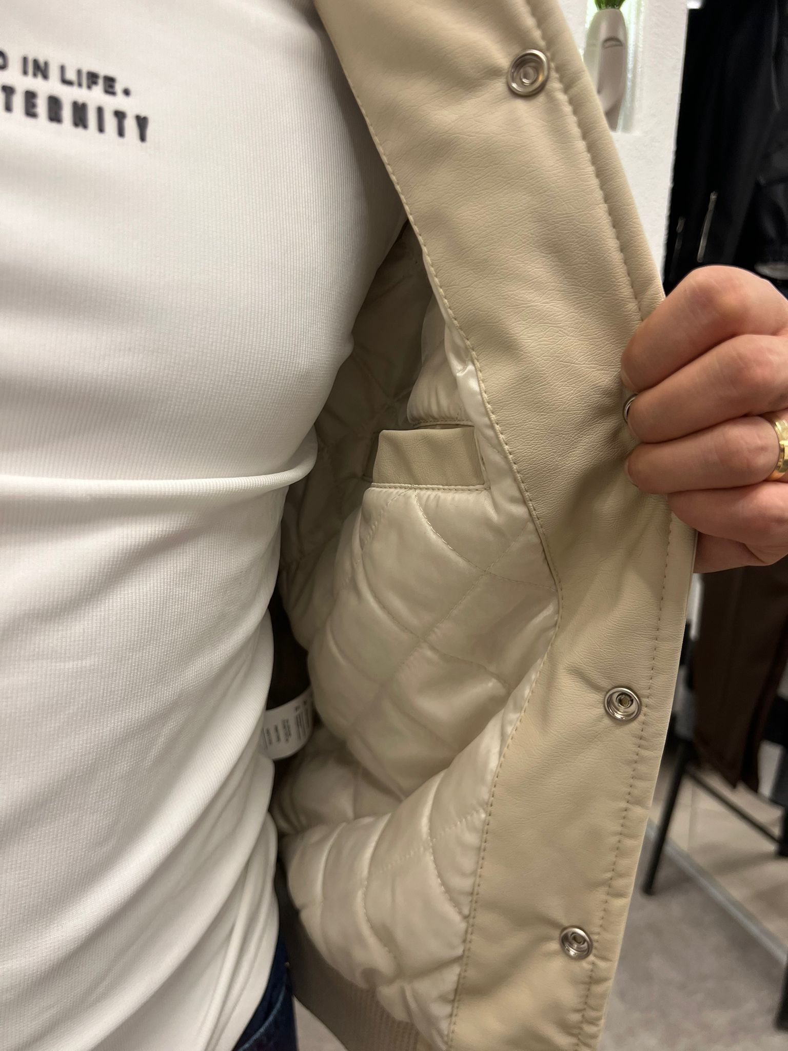 Baskılı Hakim Yaka Kalın Kolej Mont