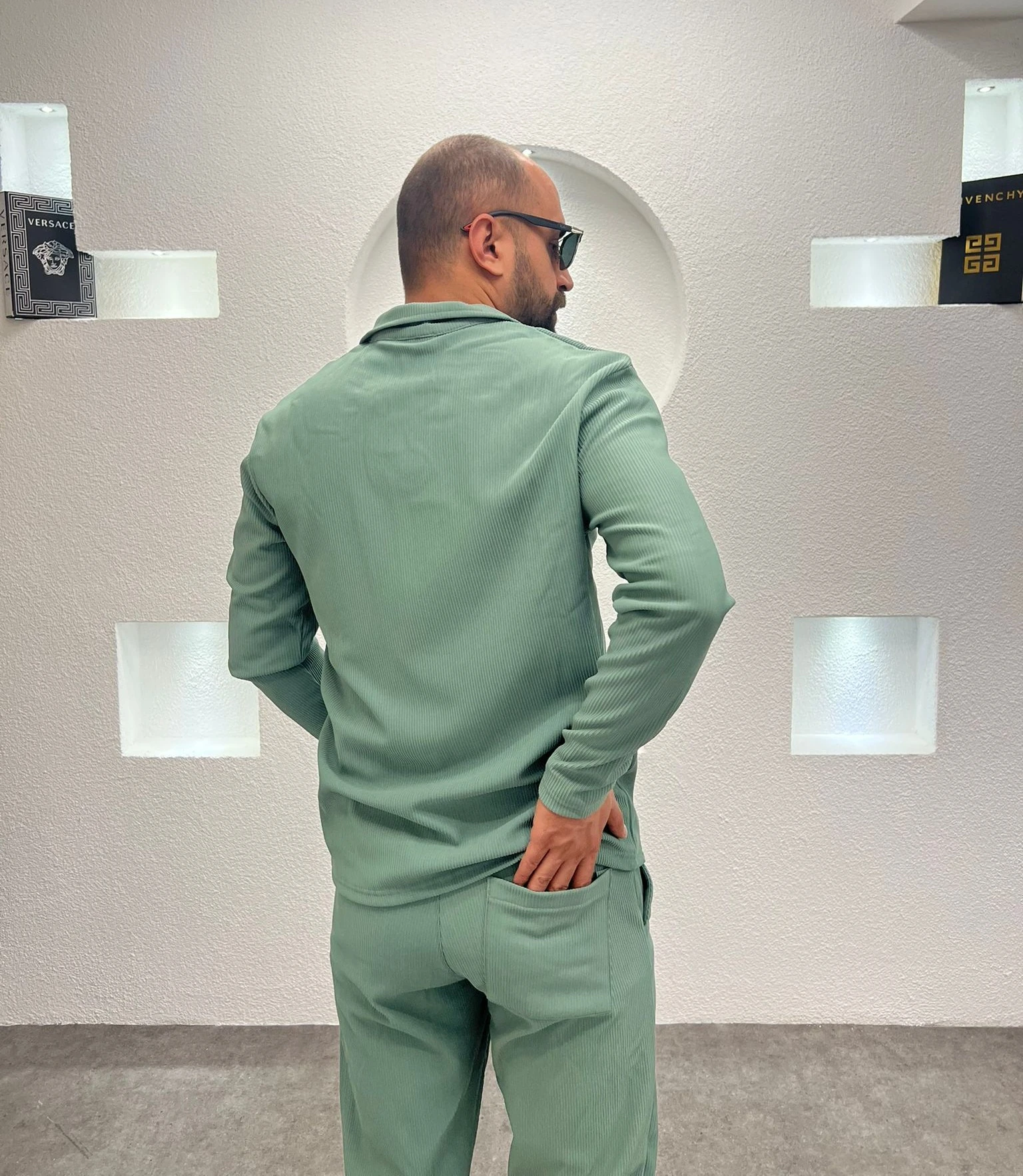 Slim Fit Polo Yaka Jogger Takım - Mint 