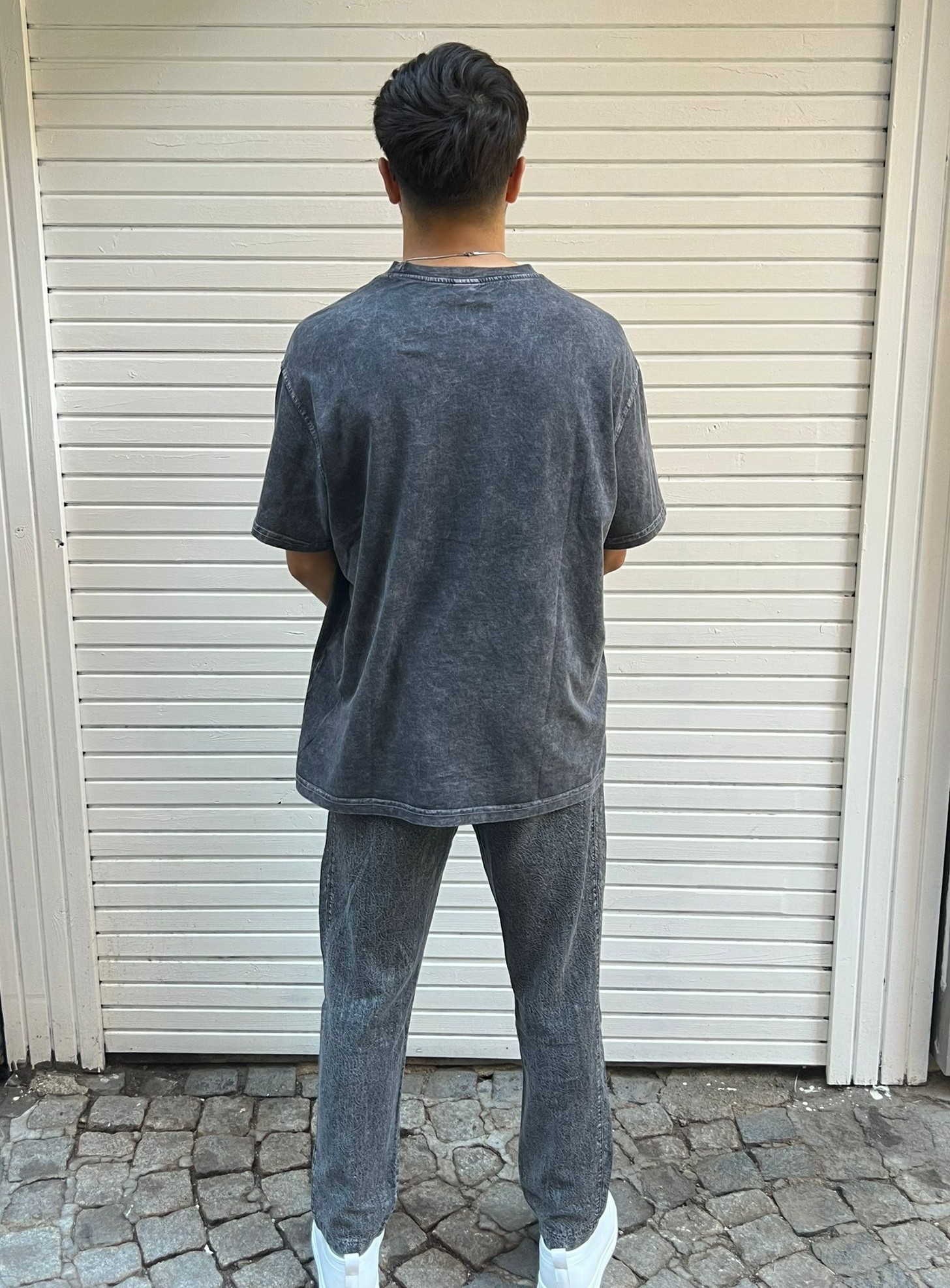 Yıkamalı Baskılı Oversize T-shirt (CHB 10016 )