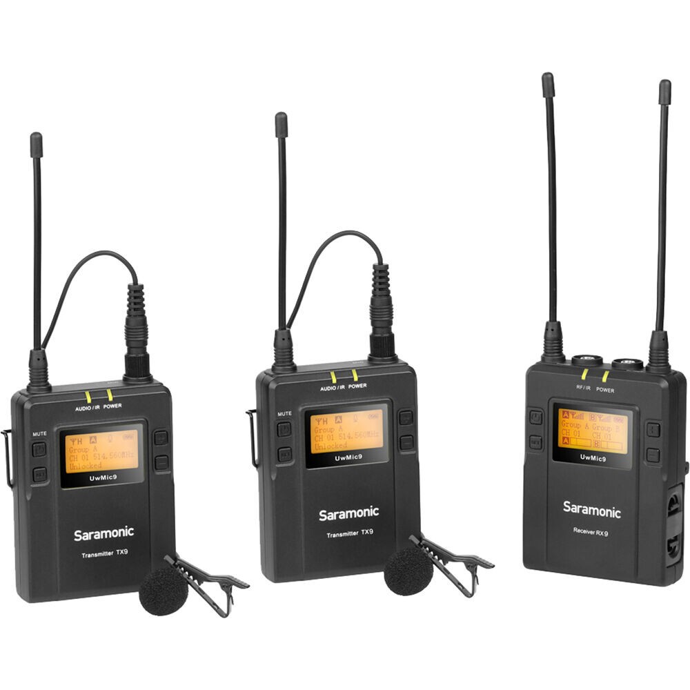 Saramonic UwMic9 (TX9 TX9 RX9) Kablosuz Yaka Mikrofonu