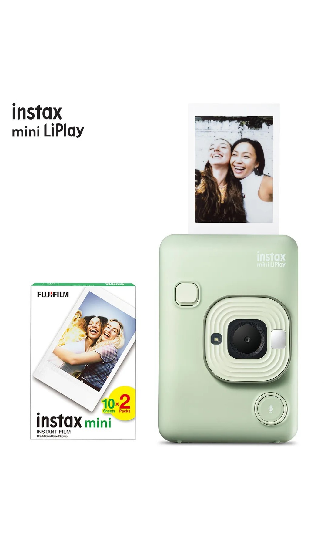 Instax mini LiPlay Matcha Green Fotoğraf Makinesi ve 20'li Film