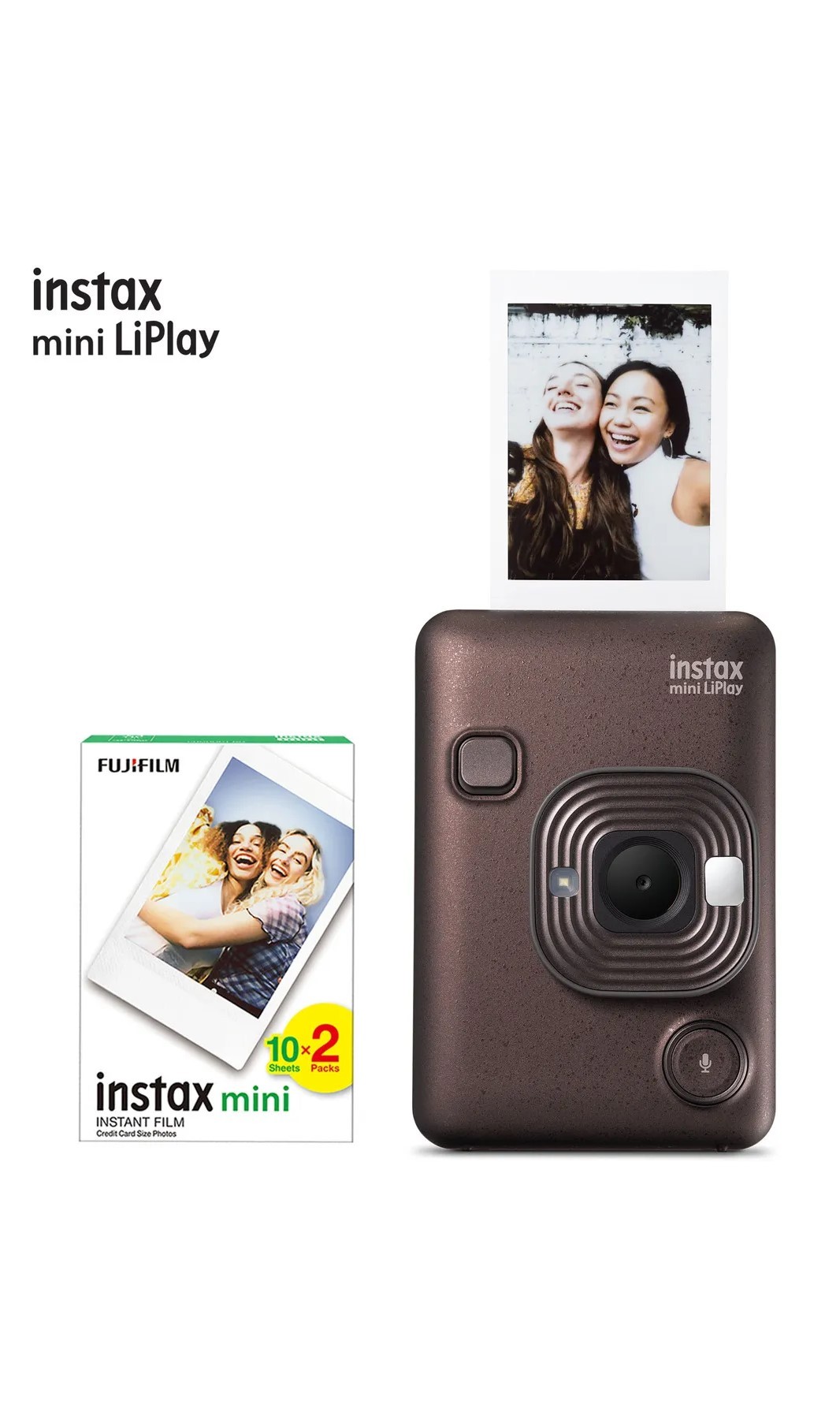 Instax mini LiPlay Deep Bronze Fotoğraf Makinesi ve 20'li Film