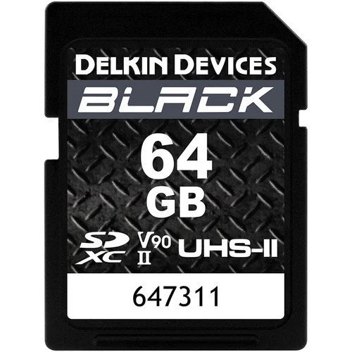 Delkin Devices 64GB Black UHS-II SDXC V90 Hafıza Kartı 