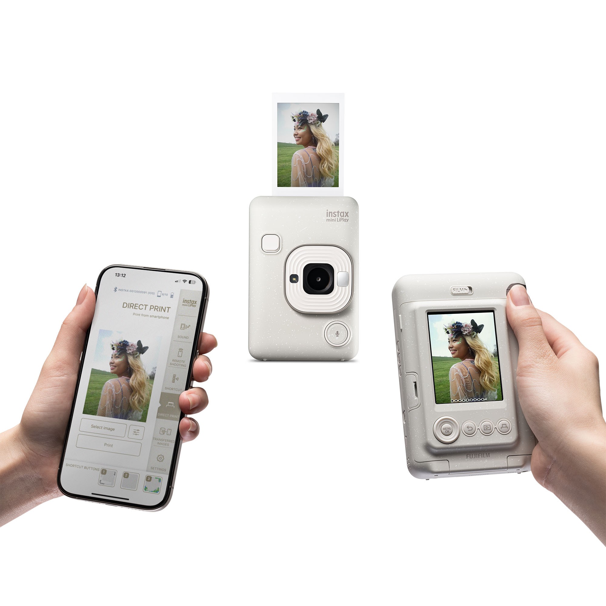 Instax mini LiPlay Misty White Fotoğraf Makinesi 