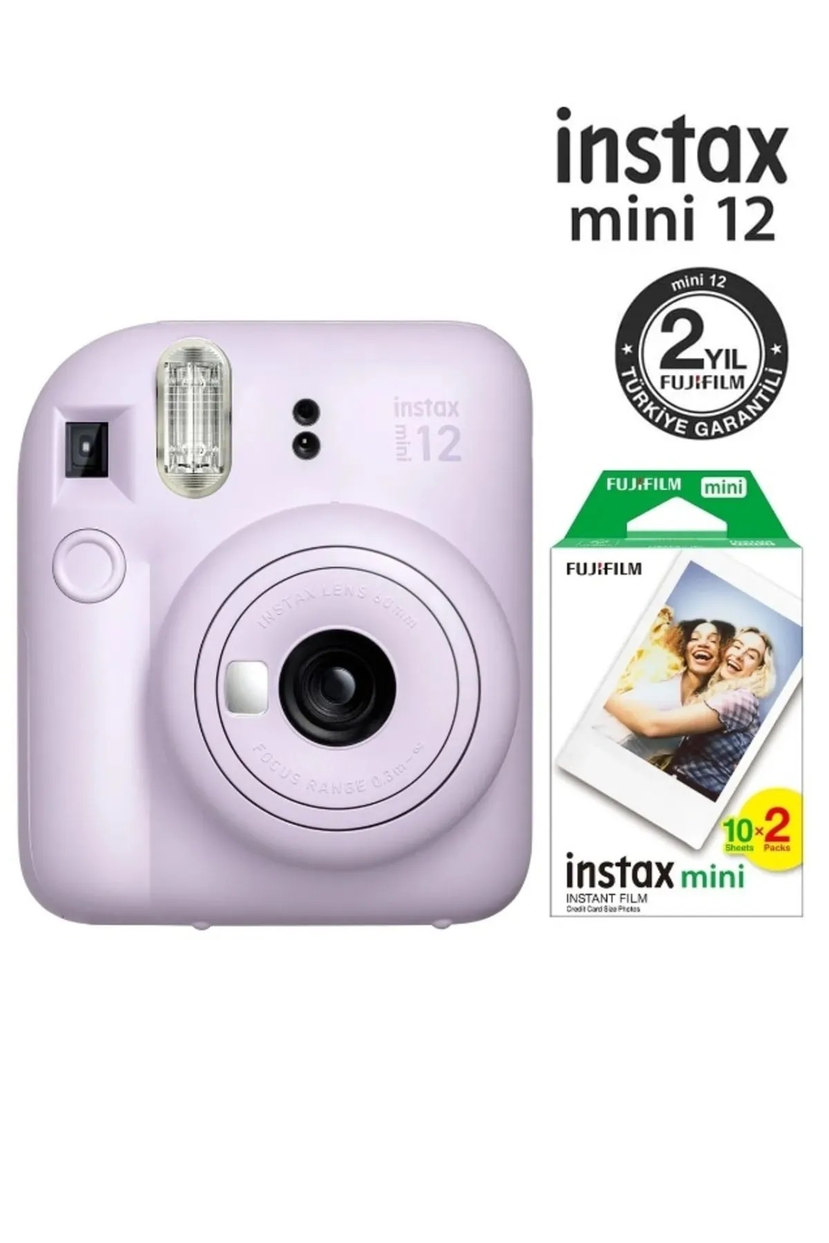Instax mini 12 Lila Fotoğaf Makinesi ve 20'li Film
