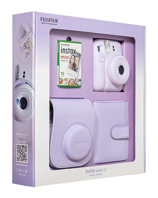 Instax mini 12 Fotoğraf Makinesi Lila Bundle Box