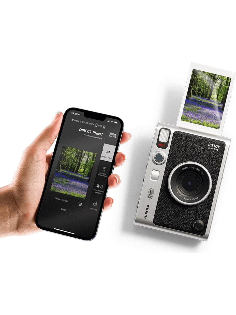 Instax Mini Evo Siyah Fotoğraf Makinesi + Çanta ve 20'li Film (Albüm ve Magnet Hediyeli)