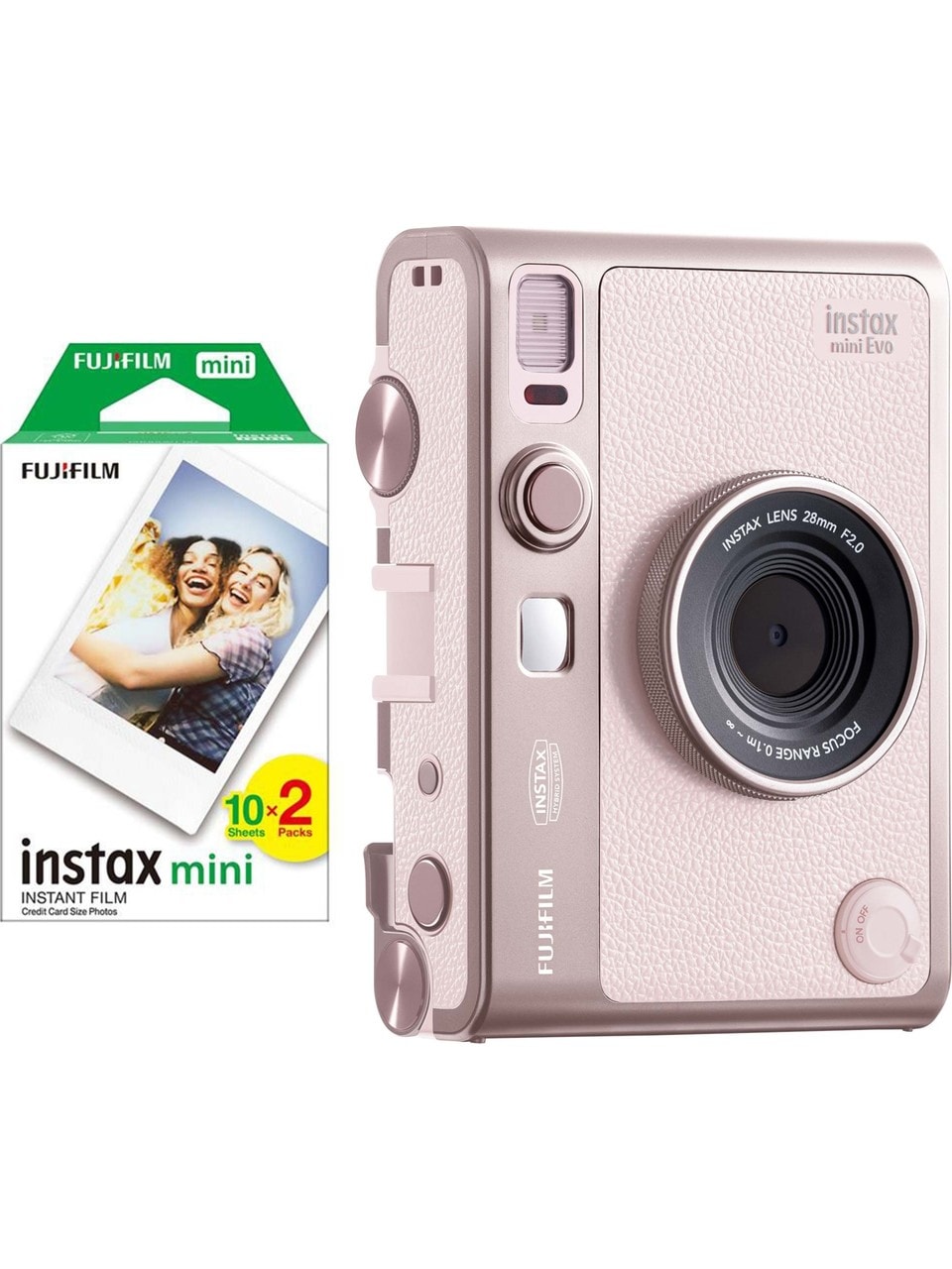 Instax Mini Evo Gentle Rose ve 20'li Film (Albüm ve Magnet Hediyeli)