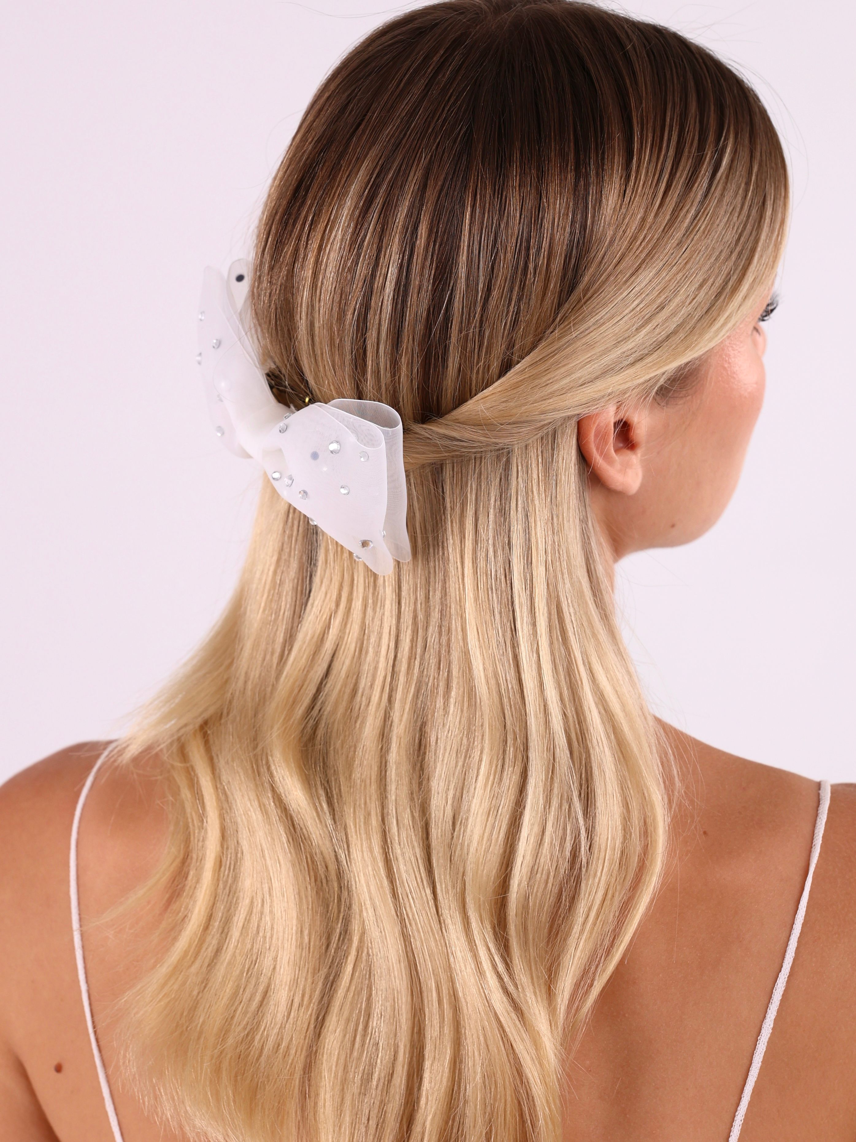 Organza White Bow 