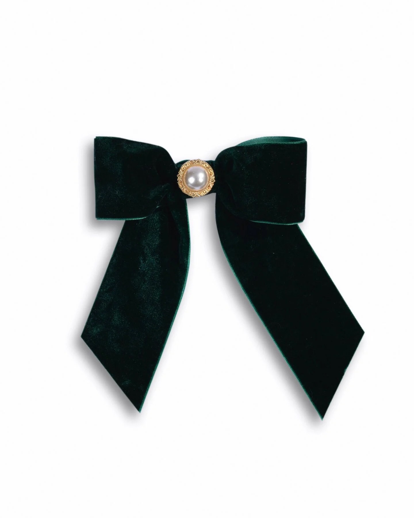 Green Velvet Bow