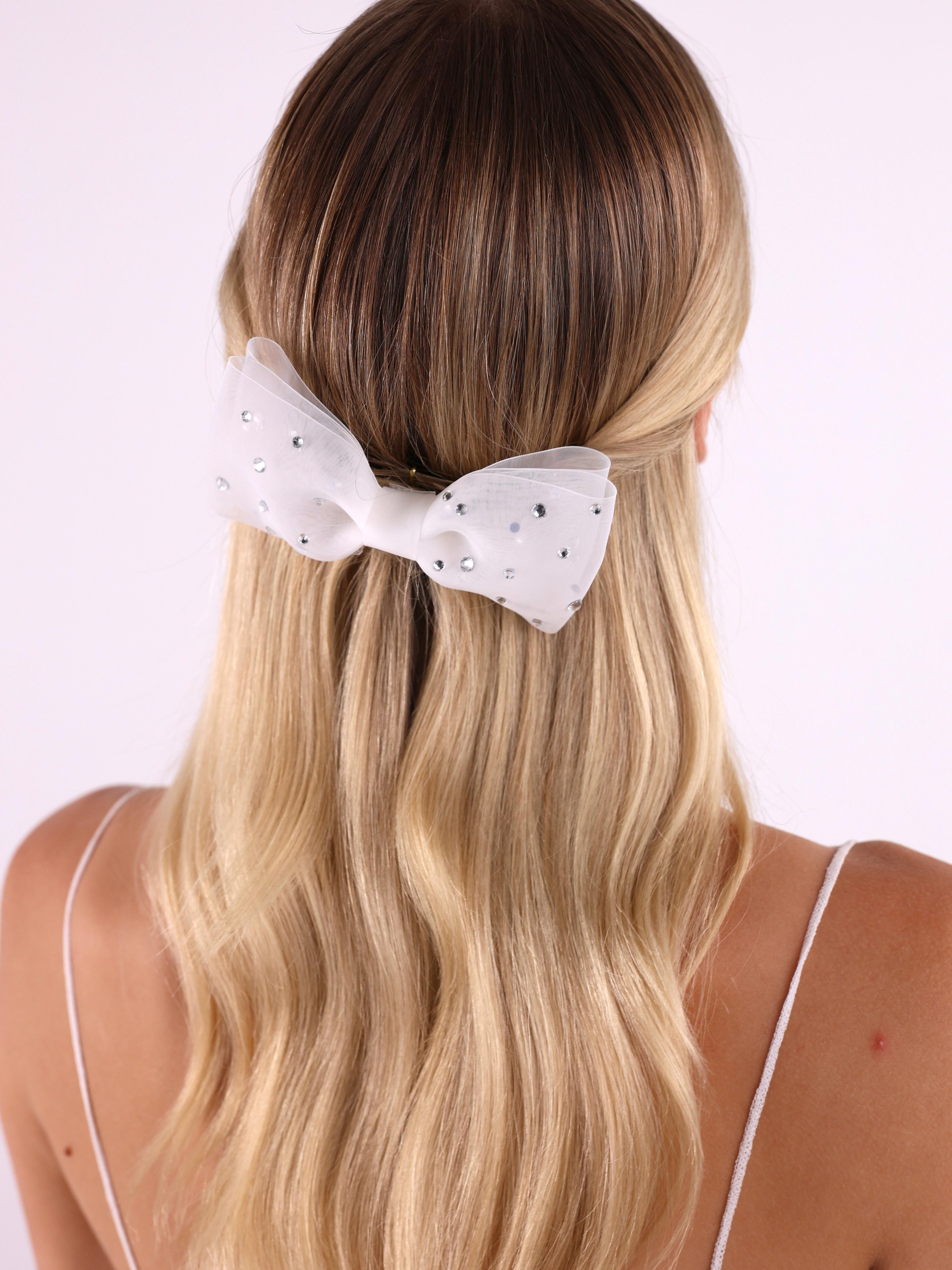 Organza White Bow 