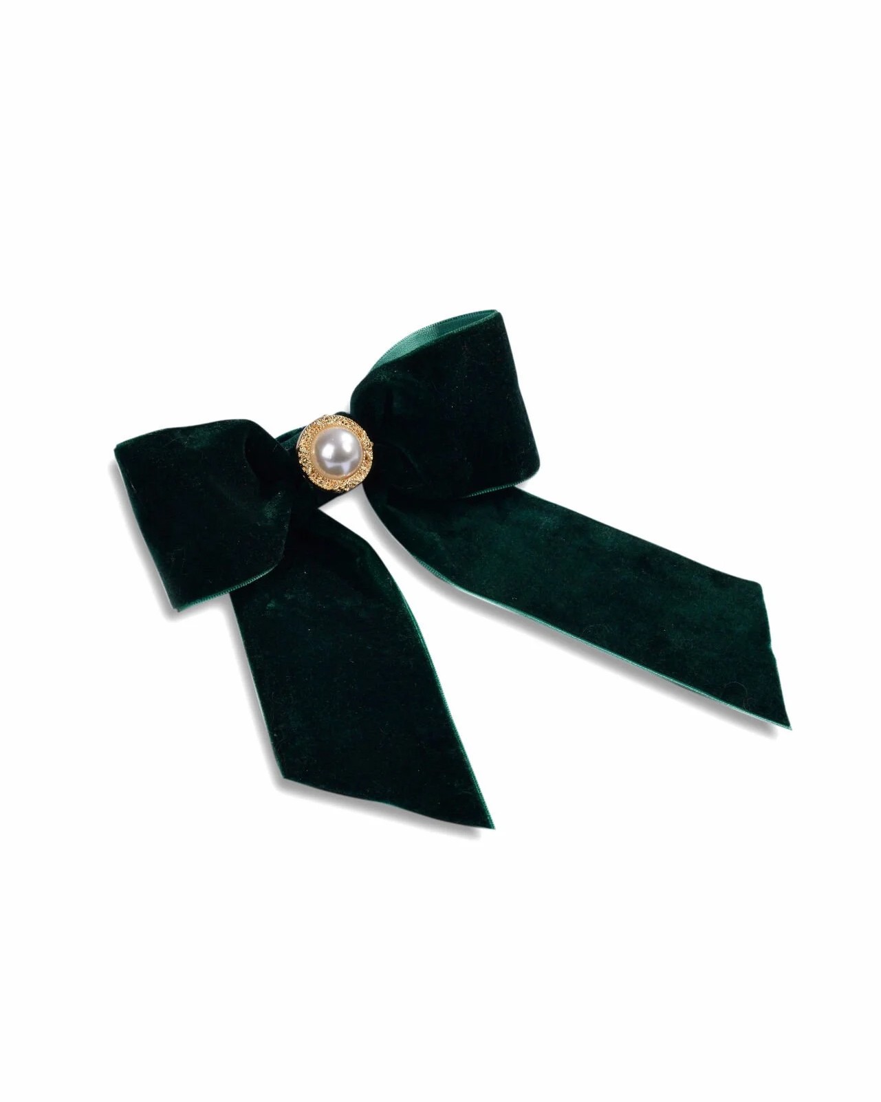 Green Velvet Bow