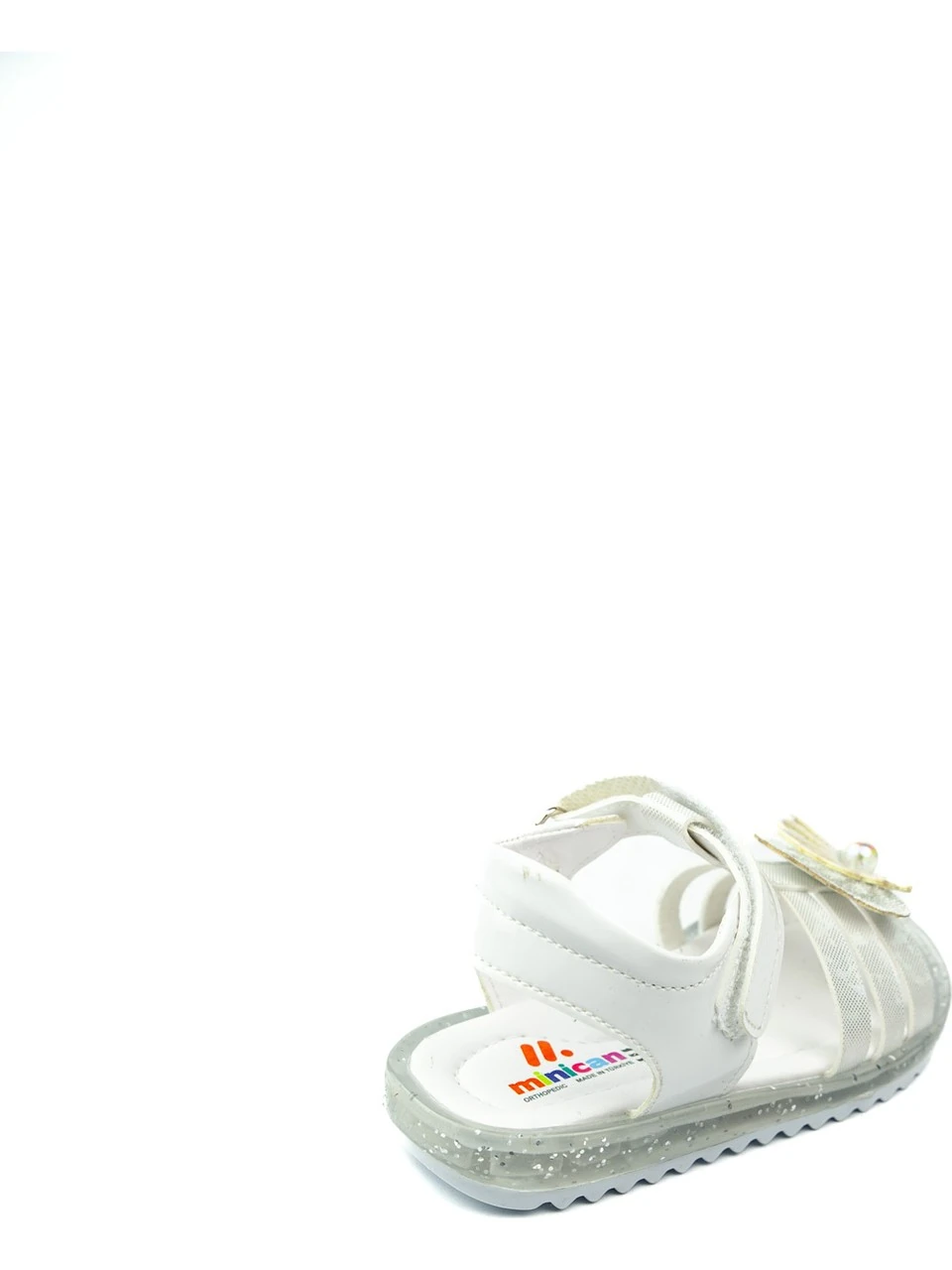 Deniz Kabuğu Taş Detaylı Beyaz Kız Çocuk Sandalet