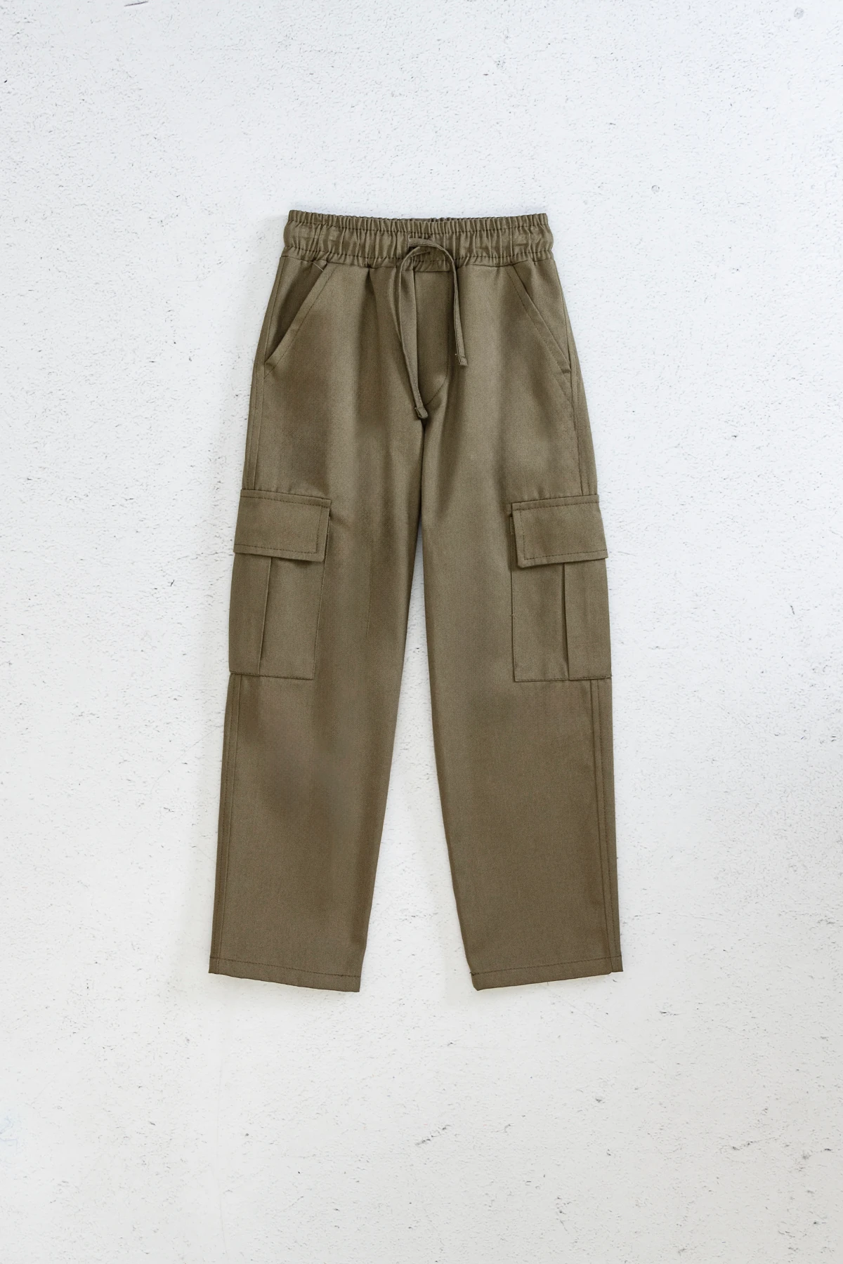 Beli Lastikli Kargo Cepli Bağcıklı Pantolon