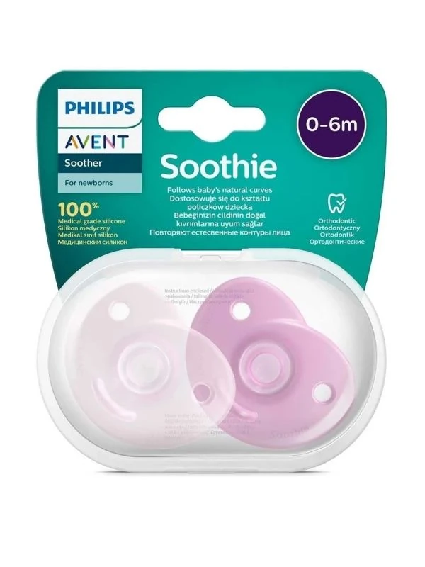 Philips Avent Soothie Ortodontik Saklama Kutulu 2li Emzik 0-6 Ay