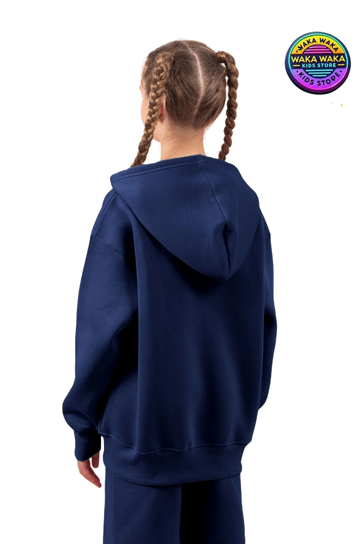 Unisex Çocuk Fermuarlı Kapüşonlu Hırka