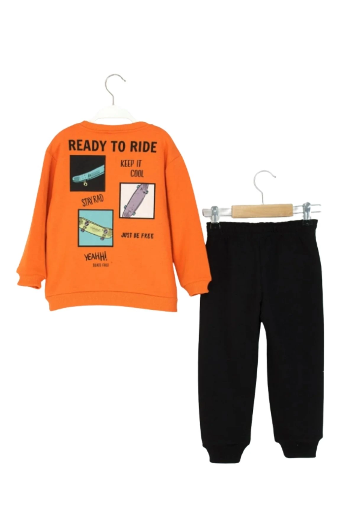 Erkek Çocuk Baskılı Sweatshirt ve Eşofman Altı Takım