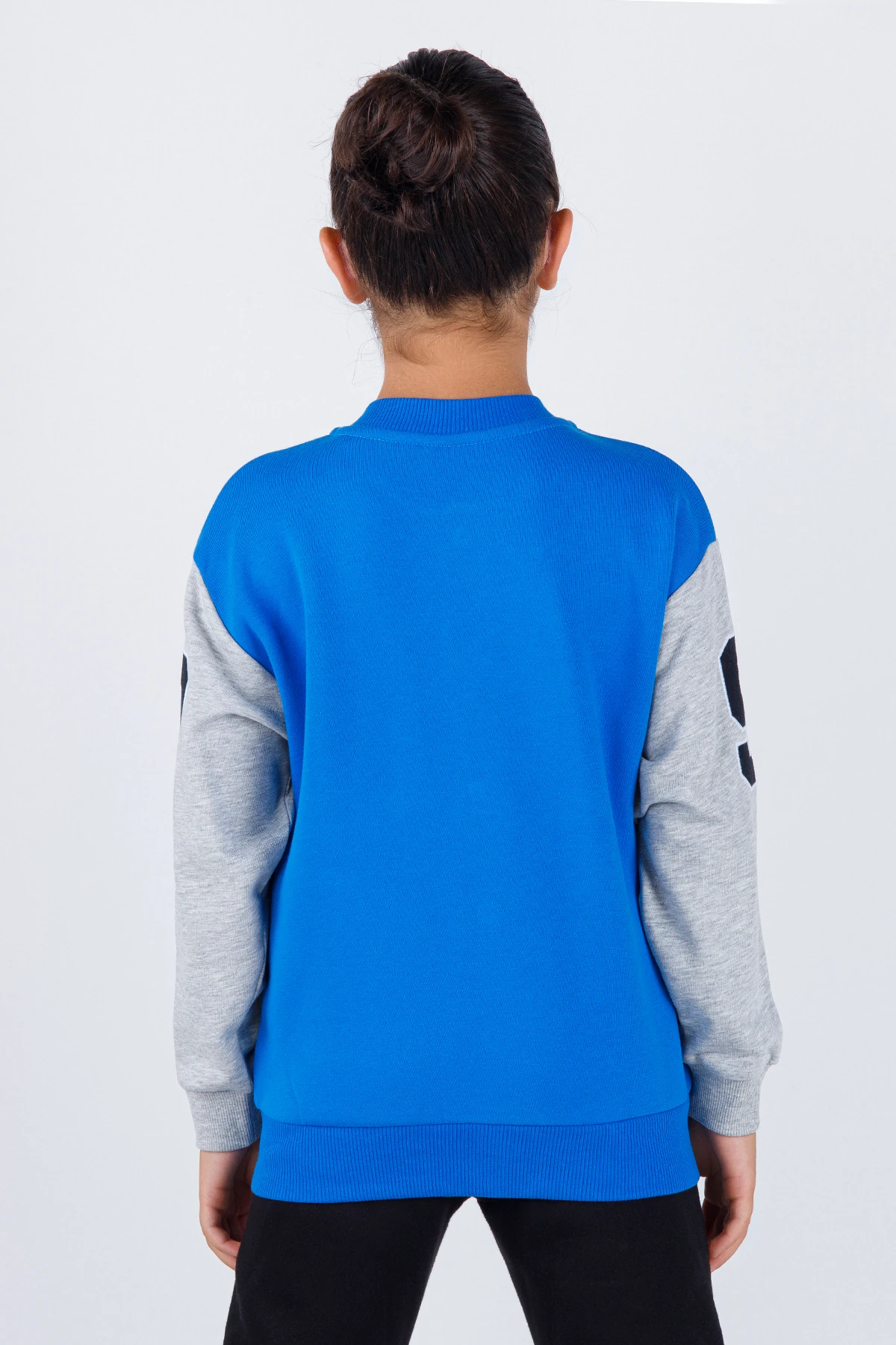 Erkek Çocuk Bisiklet Yaka Önden Düğmeli İçi Şardonlu Cepli Kolej Hırka