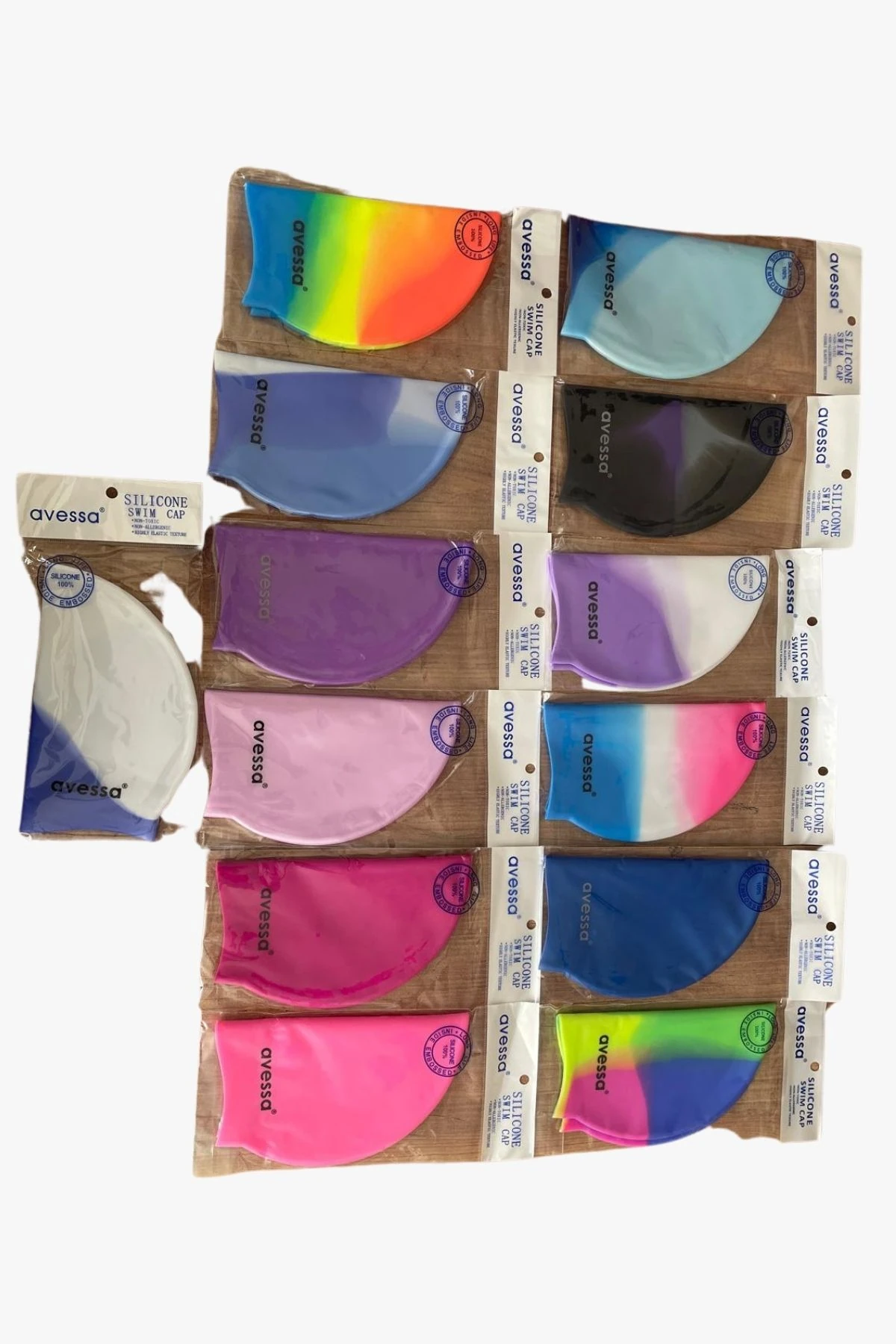 Rengarenk Silikon Çocuk Yüzme Bonesi