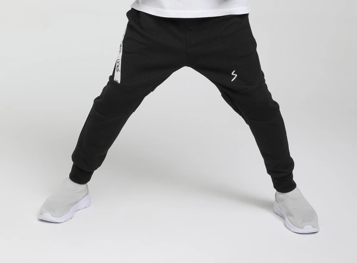 Biye Baskı Detaylı Lastikli Paça Erkek Eşofman Altı