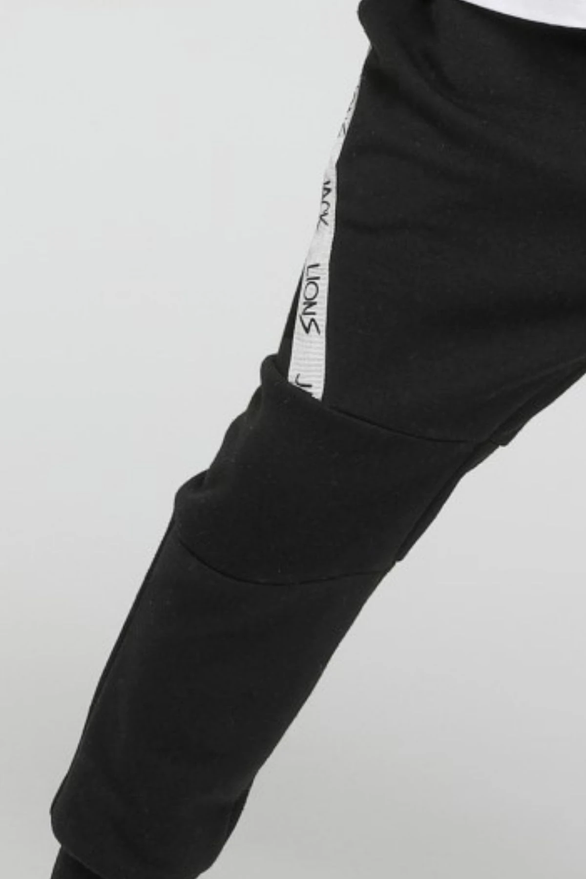 Biye Baskı Detaylı Lastikli Paça Erkek Eşofman Altı