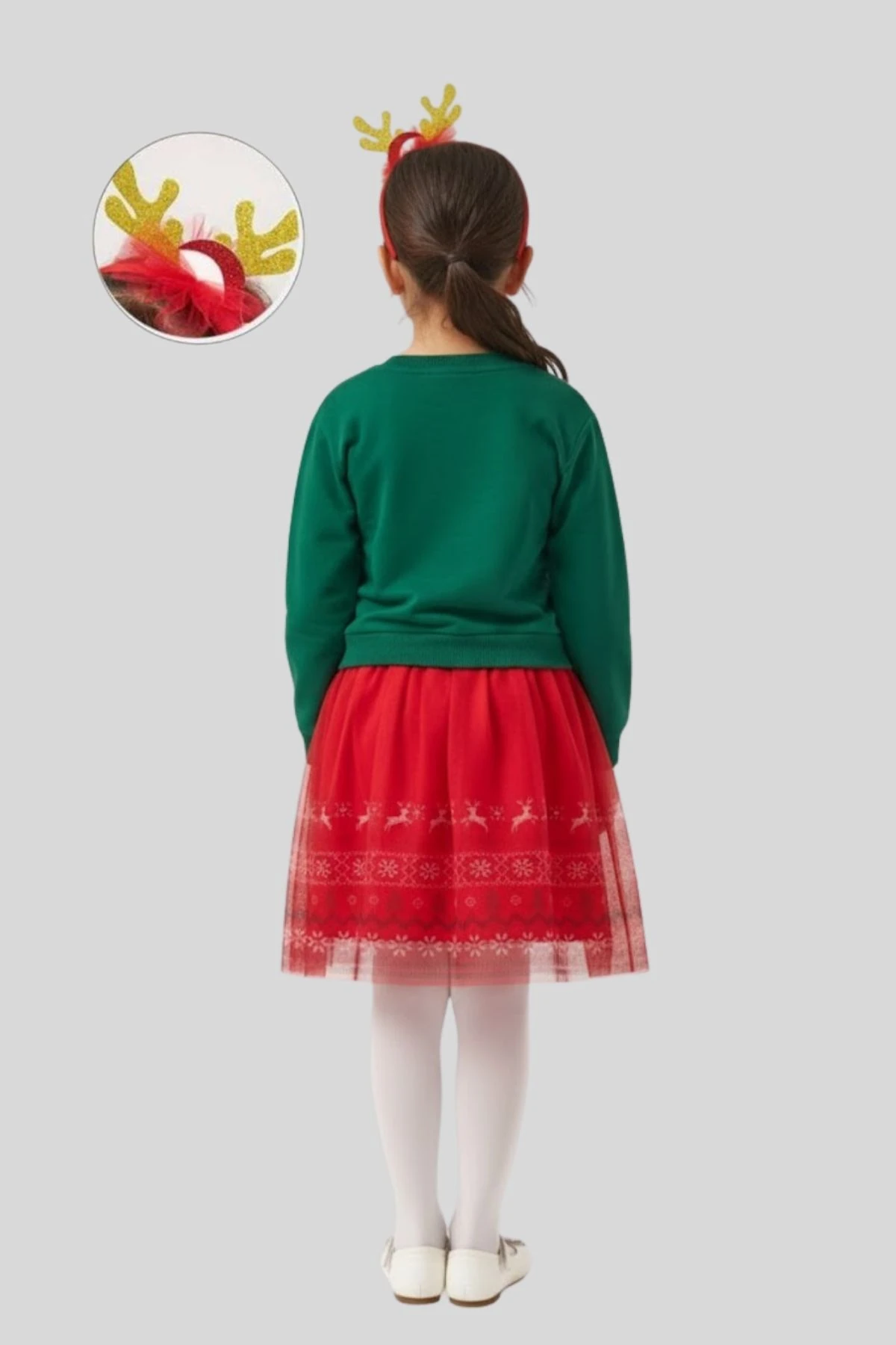 Yılbaşı Temalı Kız Çocuk Elbise ve Taç Seti