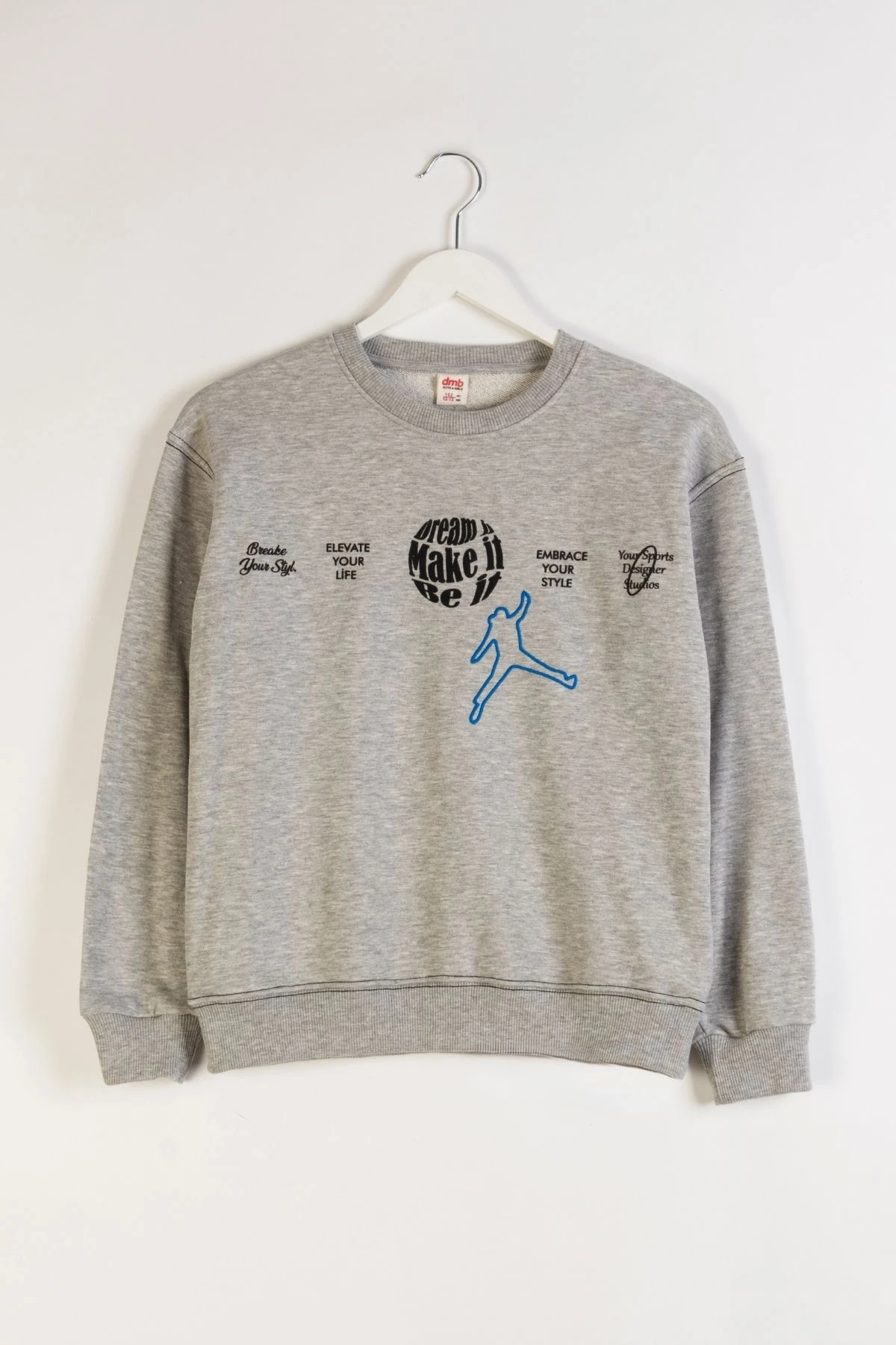 Erkek Çocuk Gri Baskılı Eşofman Takım – Rahat ve Şık Günlük Spor Üst & Alt