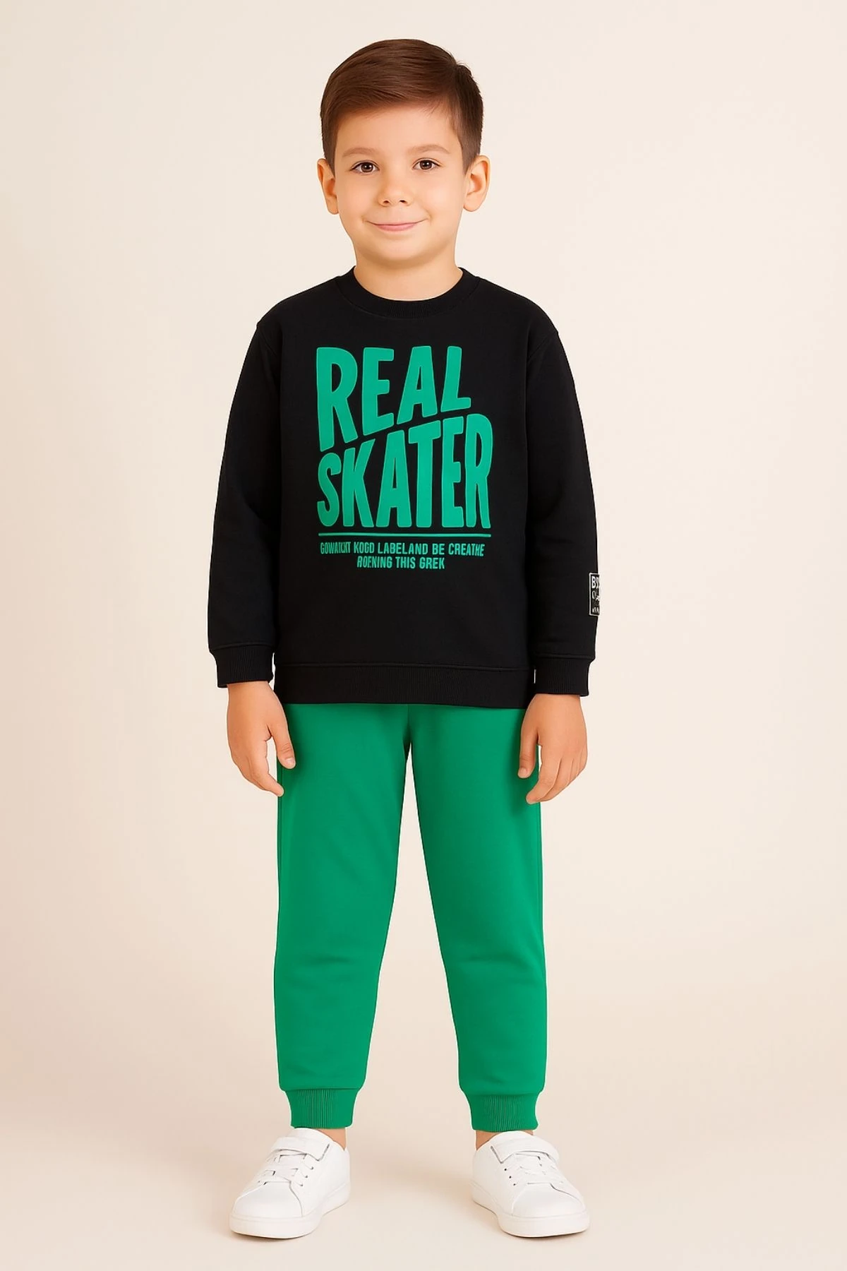 Erkek Çocuk Real Skater Baskılı Eşofman Takımı