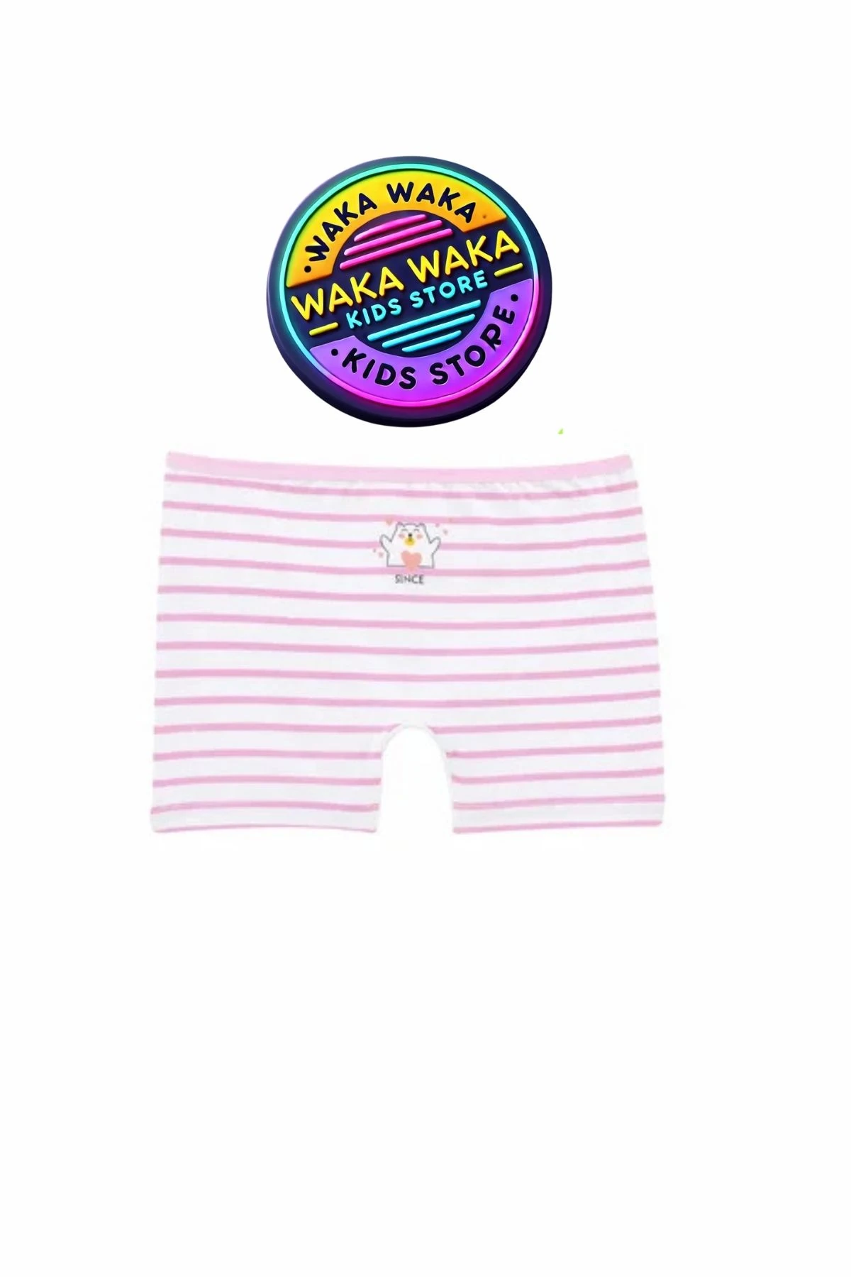 Kız Çocuk Pamuklu Boxer 6’lı Set – Bulut, Kedi, Çizgili Desen