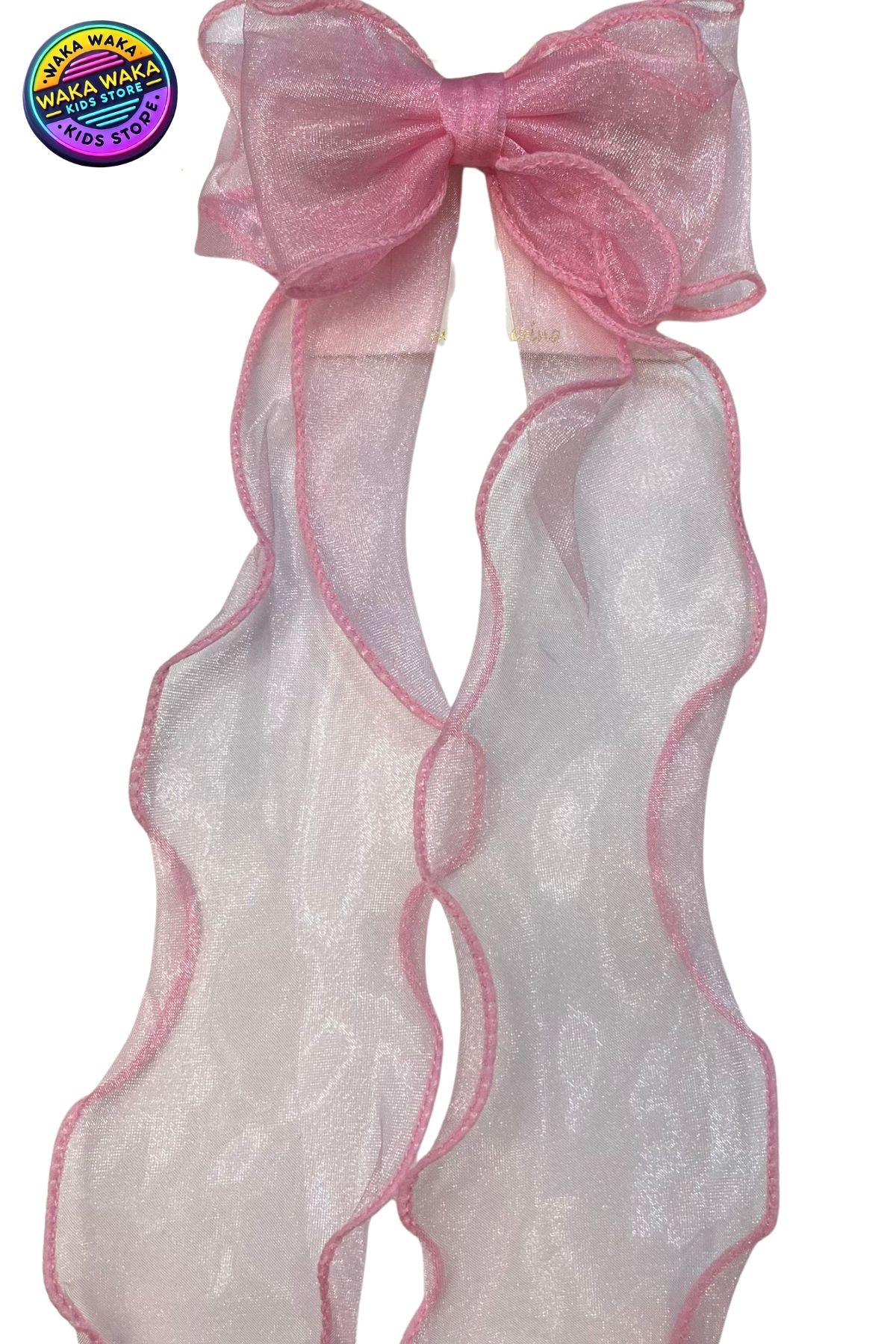 Kız Çocuk Organze Kurdele Fiyonk Toka – Büyük Saç Aksesuarı | Okul & Günlük Kullanım