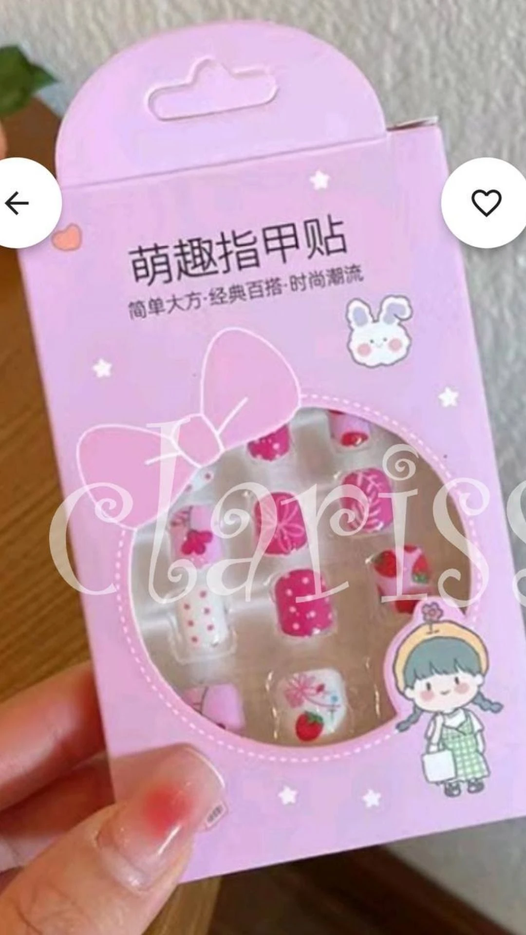 Desenli Kız Çocuk Takma Tırnak