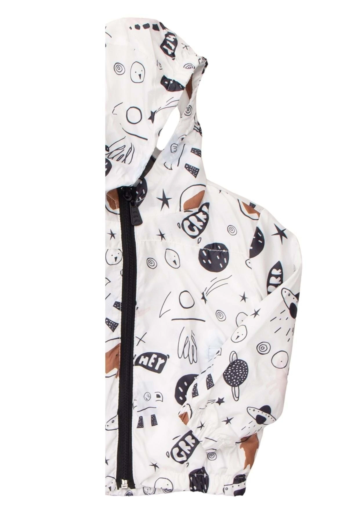 Beli Lastikli Femuar Kapamalı Kapüşonlu Erkek Çocuk Yağmurluk- 3 YAŞ