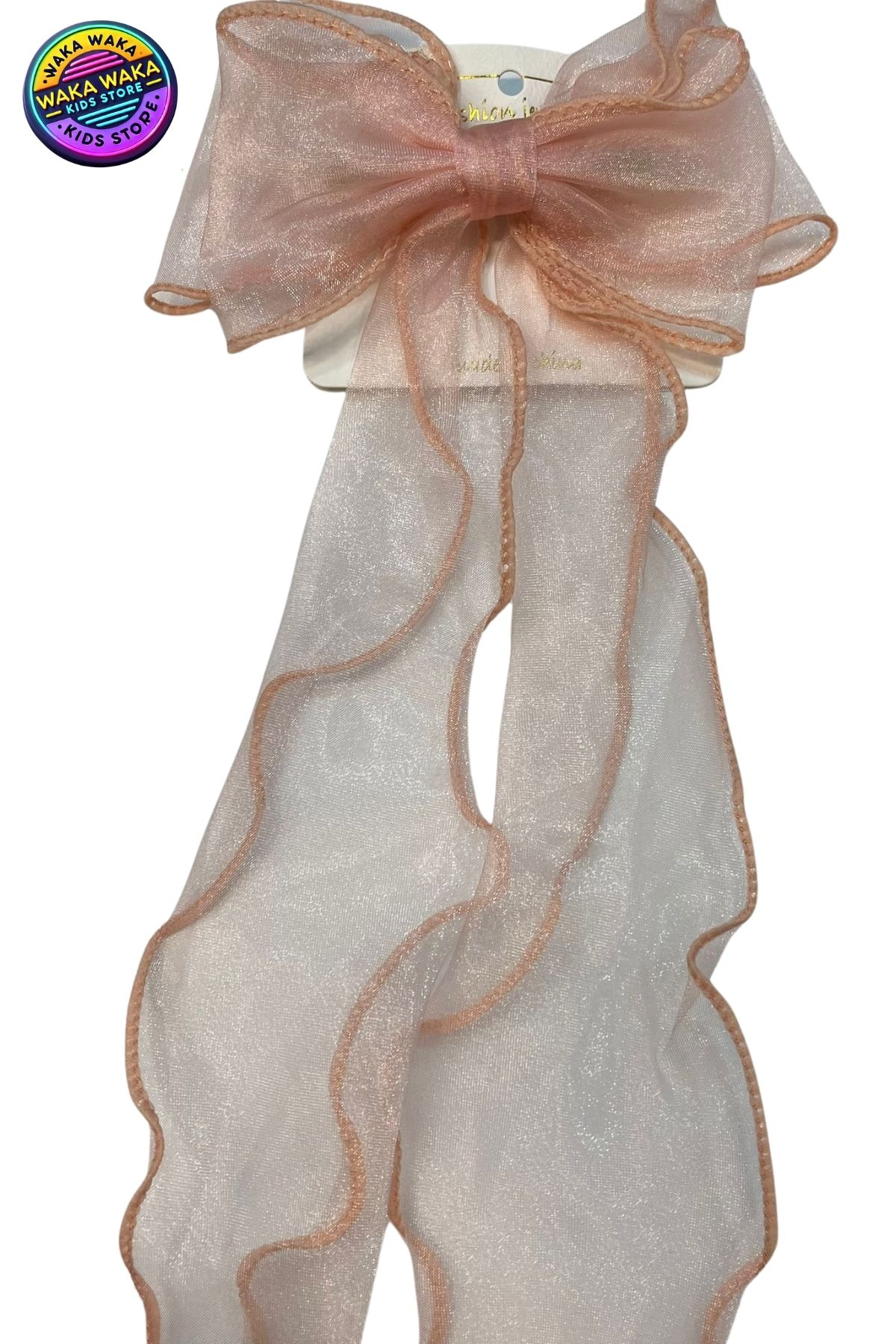 Kız Çocuk Organze Kurdele Fiyonk Toka – Büyük Saç Aksesuarı | Okul & Günlük Kullanım