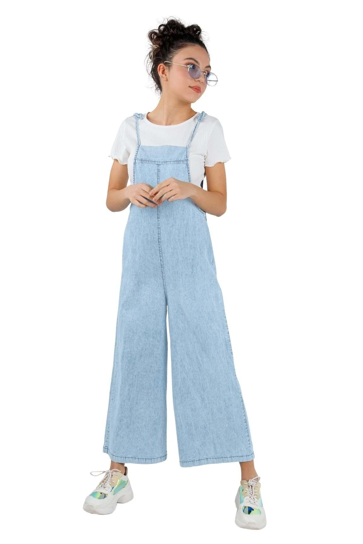 Dmb Boys & Gırls Bağlanabilir Ip Askılı Denim Ince Tek Salopet / Tulum (BODY DAHİL DEĞİLDİR)