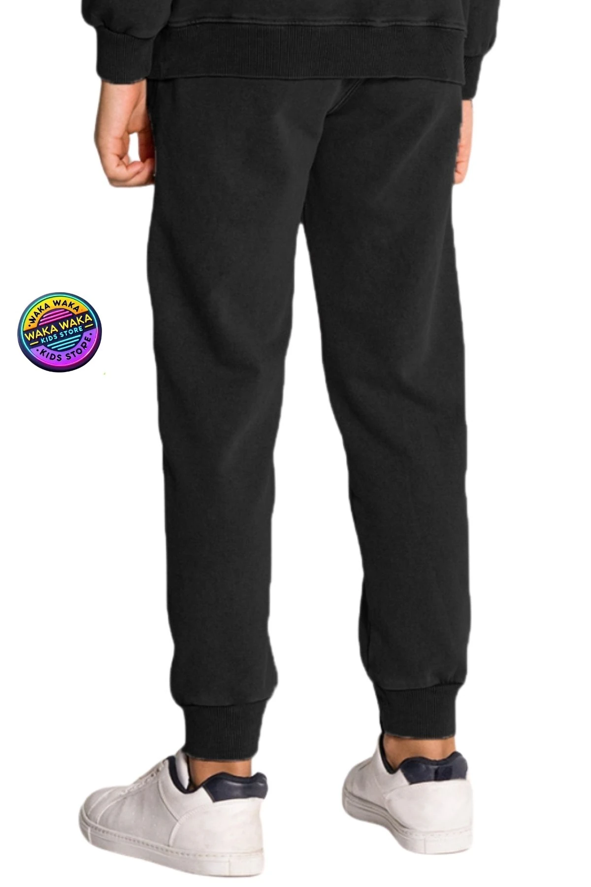 Self Care Yazılı Erkek Çocuk Füme Eşofman Altı – Rahat Kalıp Jogger Sweatpant