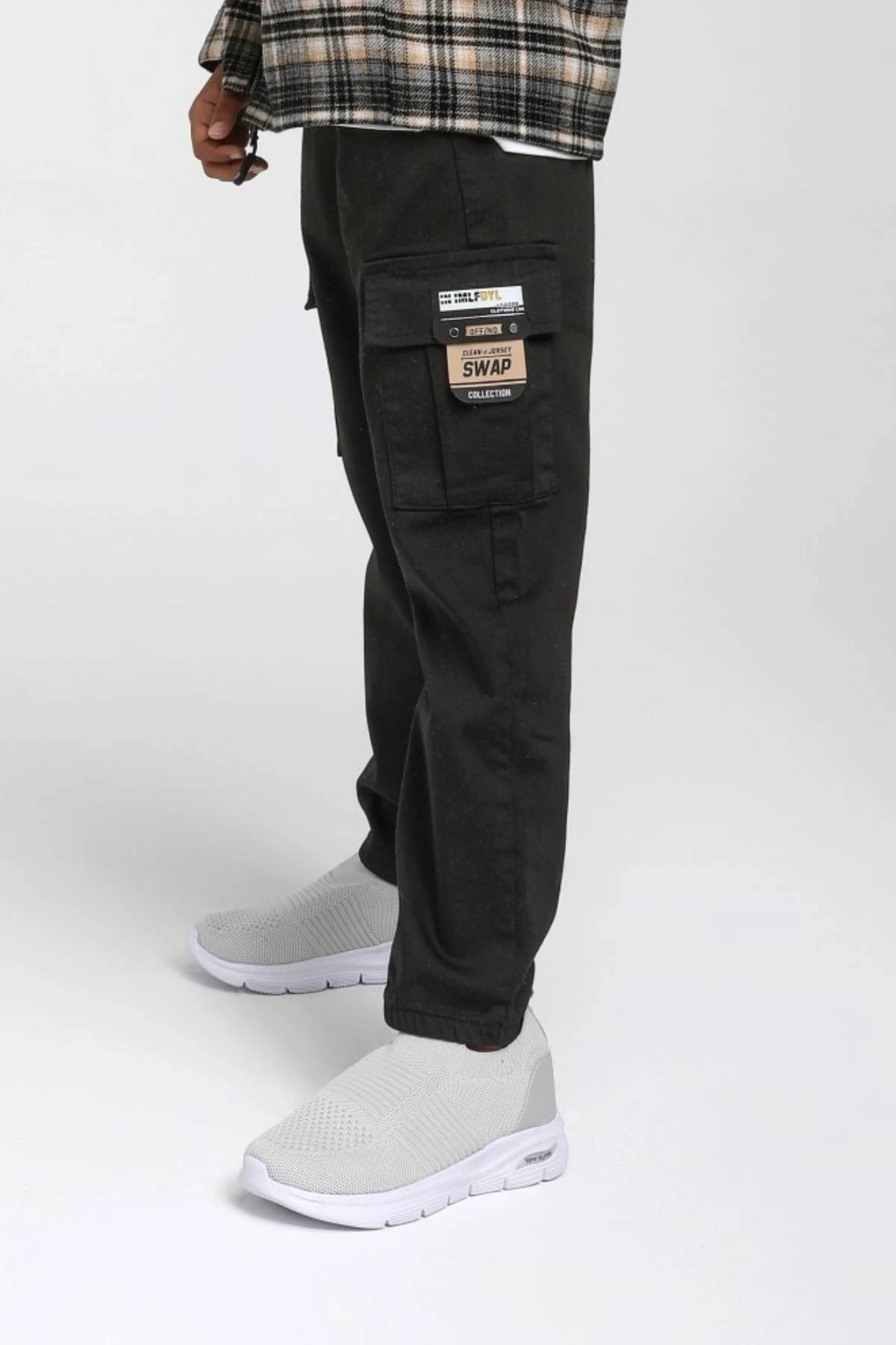 Kargo Cepli Lastikli Paça Erkek Çocuk Pantolon