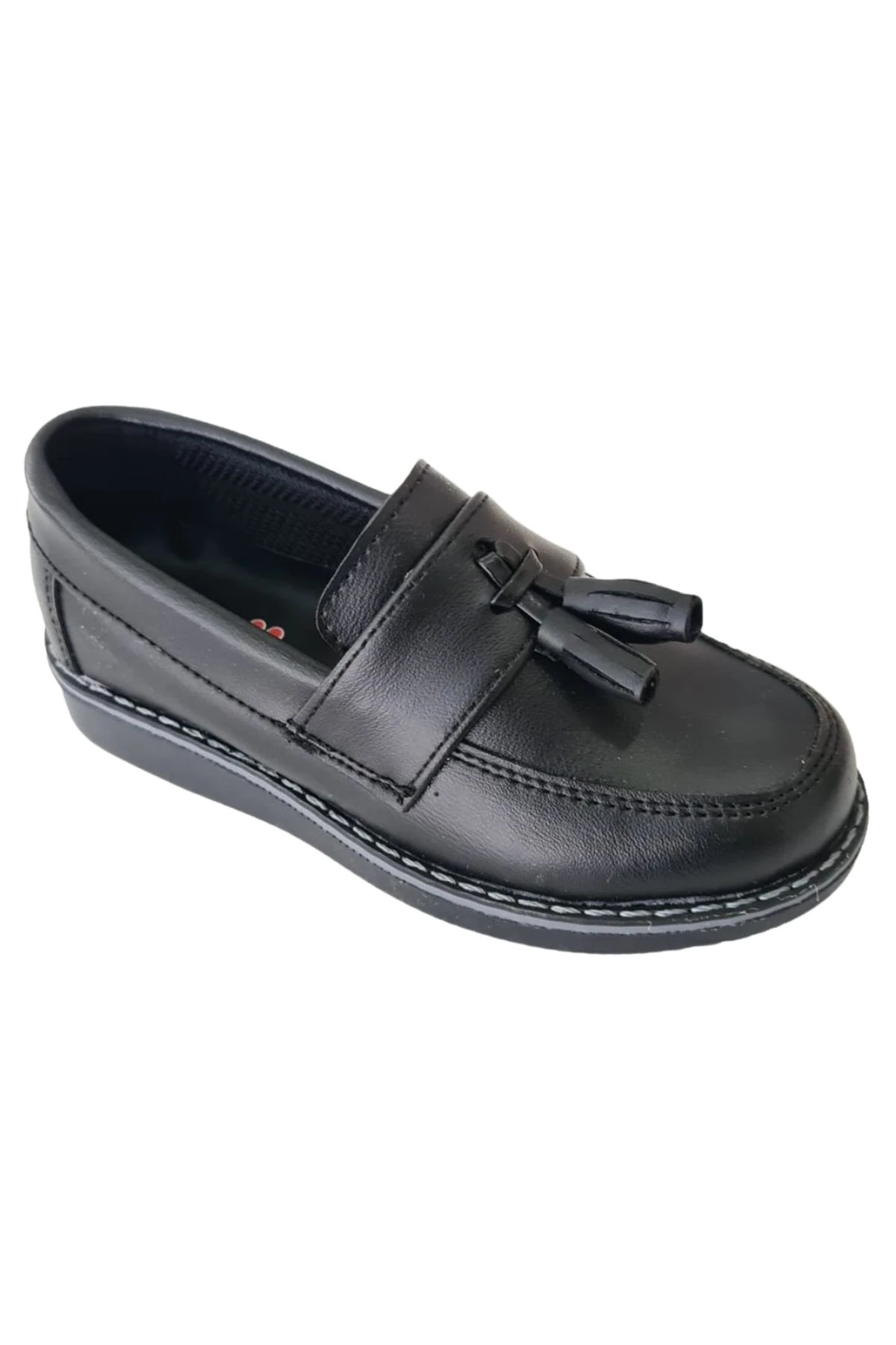 Siyah Püskül Detaylı Erkek Çocuk Loafer Ayakkabı