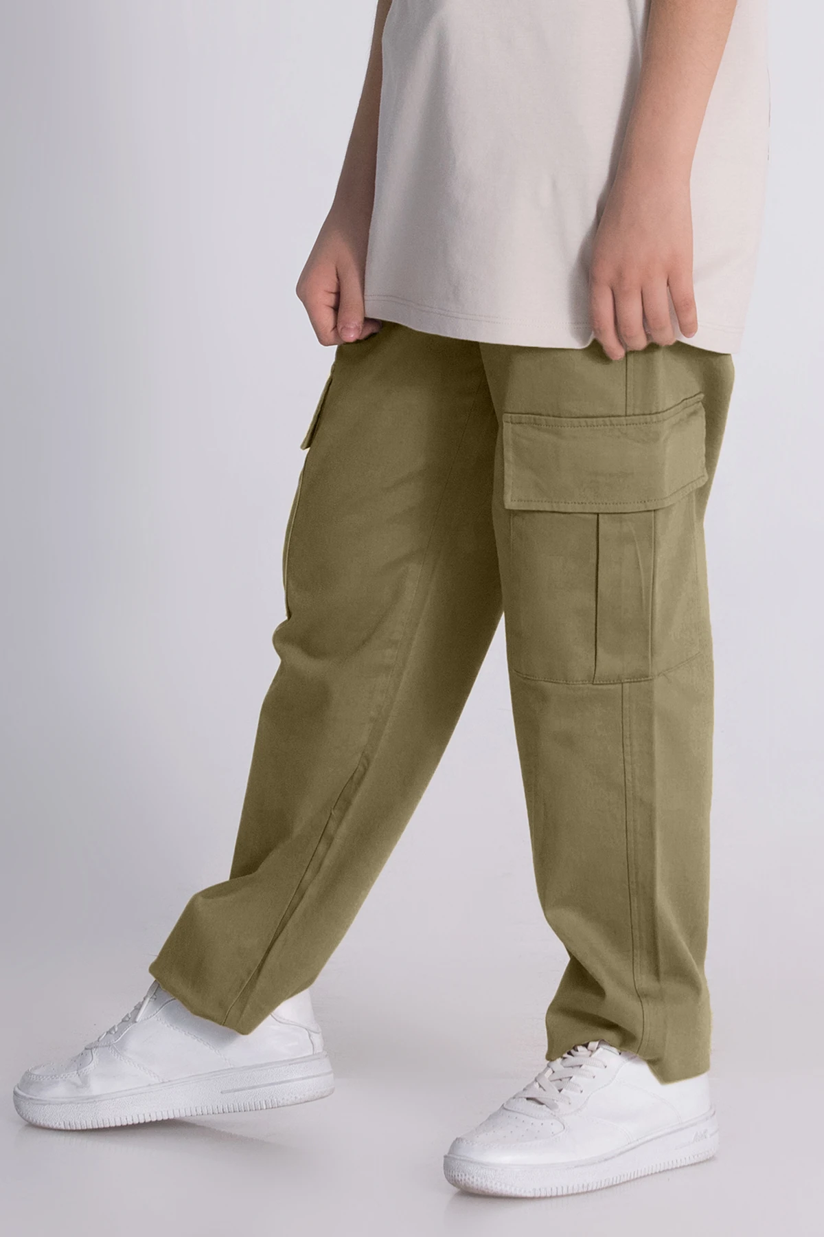 Beli Lastikli Kargo Cepli Bağcıklı Pantolon