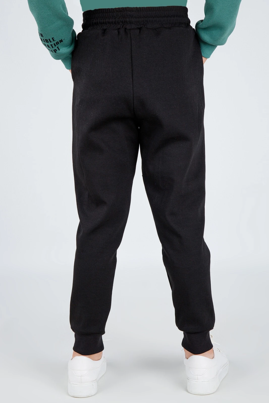 Paçası Baskılı Beli Lastikli Cepli Erkek Çocuk Eşofman Altı