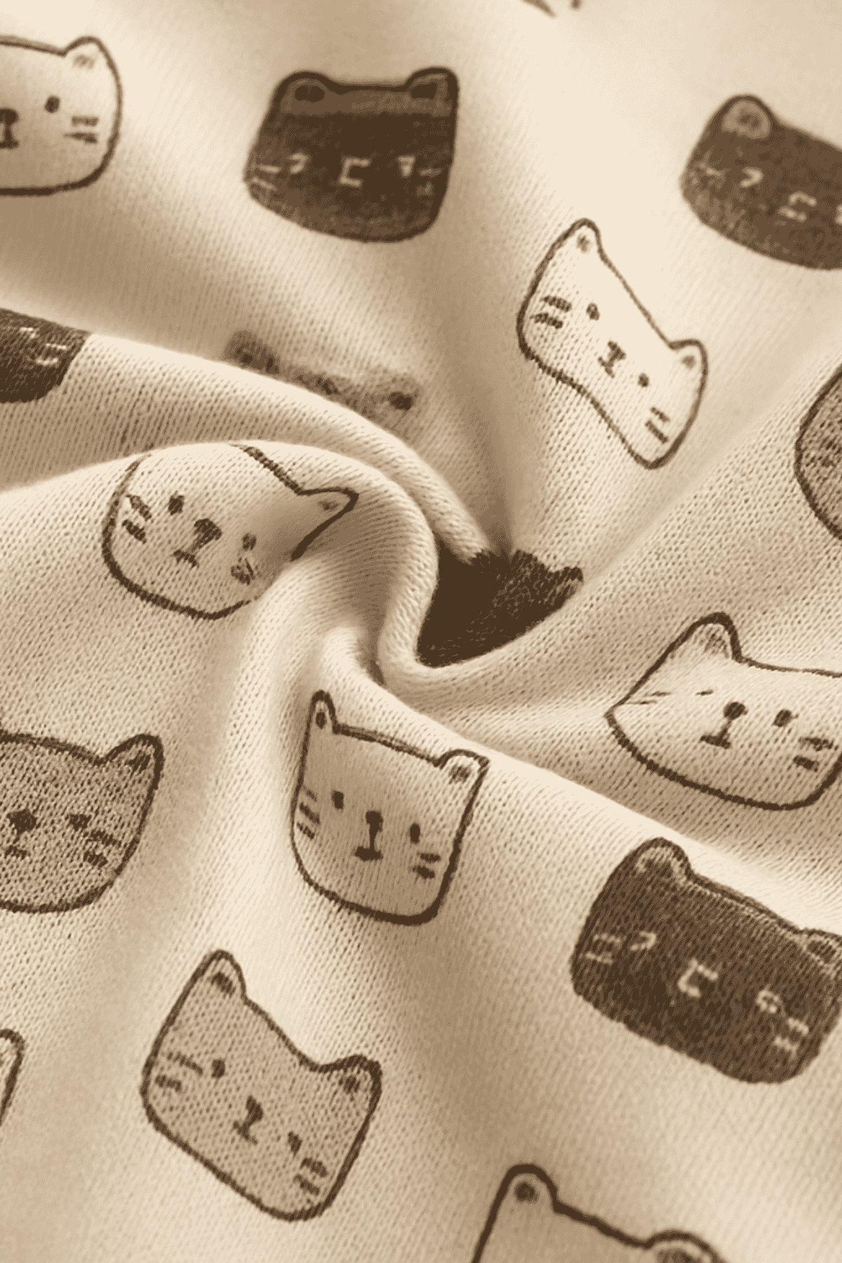 Sevimli Kedicik Baskılı Çıtçıt Kapamalı Patikli 3lü Set Ünisex Tulum