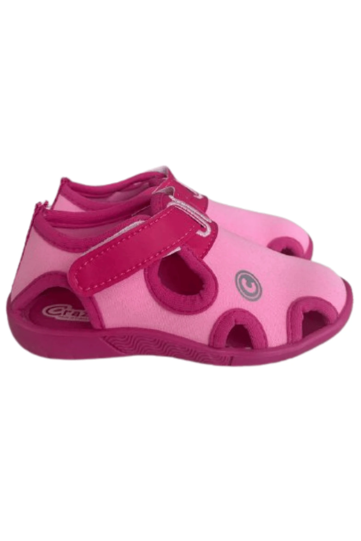 Pembe Cırt Cırtlı Kız Çocuk Bebek Sandalet