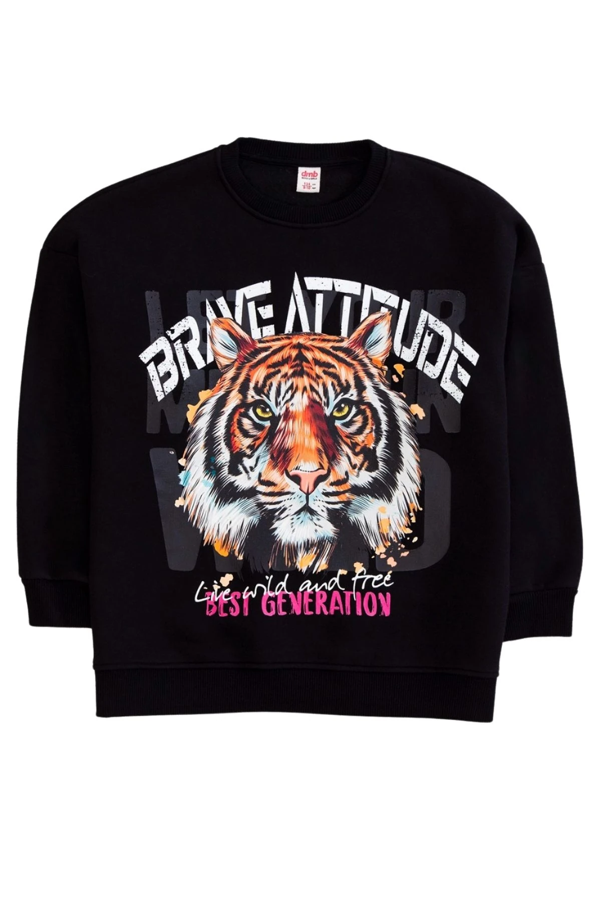 Bisiklet Yaka Önü Baskılı Sweatshirt