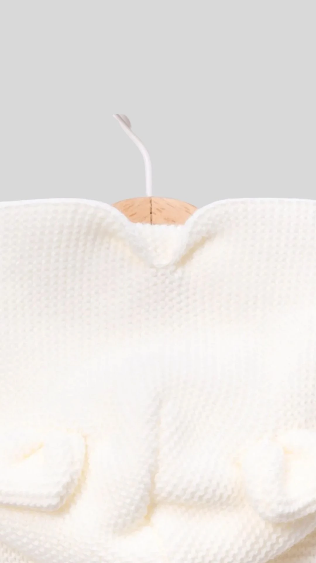 Triko Örme Cep Detaylı Kapüşonlu Bebek Hırka