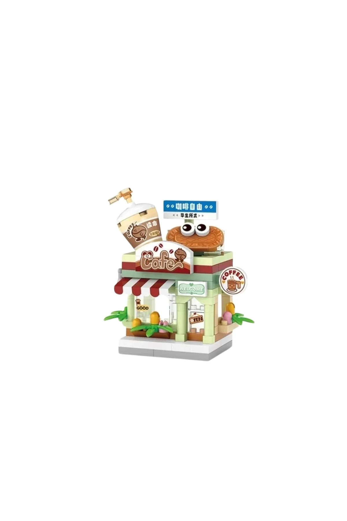 Sevimli Kahve Dükkanı Mini Mikro Blok Yapım Seti (6+ Yaş)