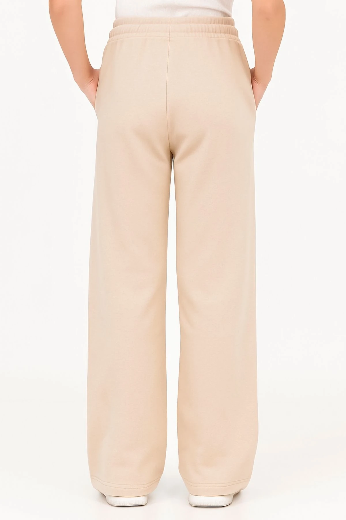 Kargo Cepli Beli Lastikli Bol Paça Kız Çocuk Eşofman Alt