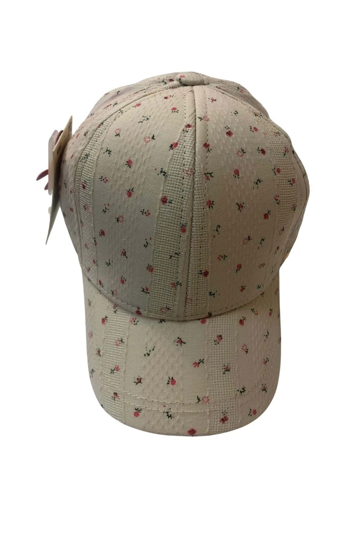 Minik Çiçek Desenli Kız Bebek Şapka