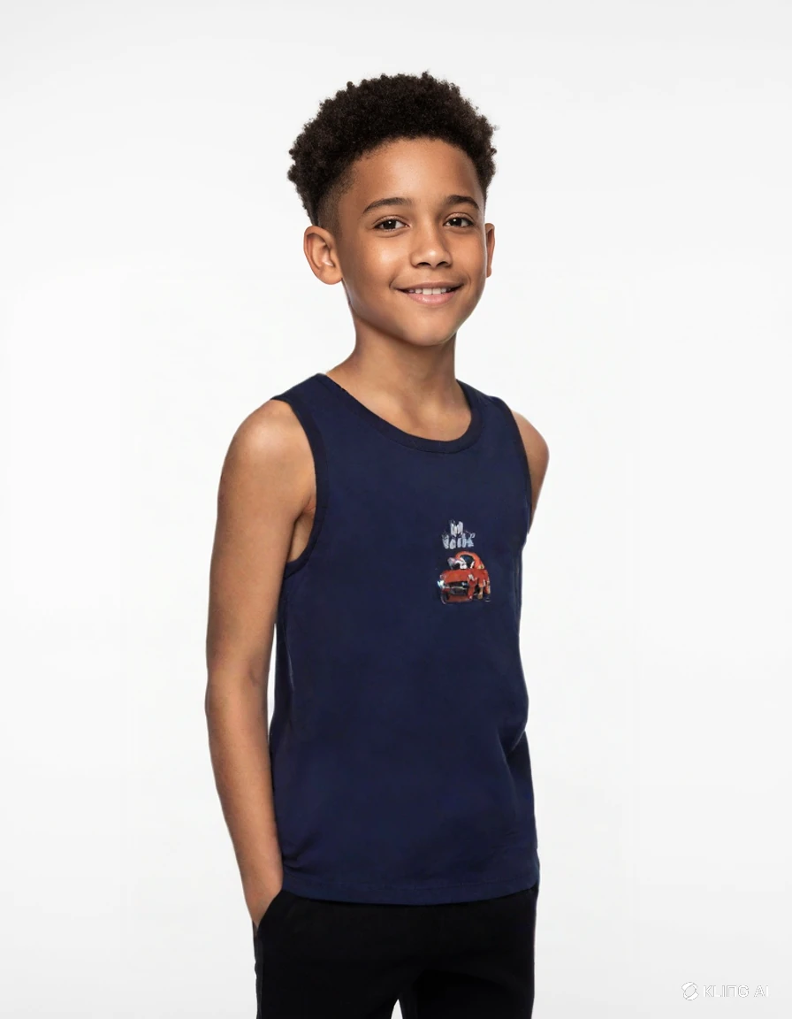 No Brakes Araba Baskılı Erkek Çocuk Atlet